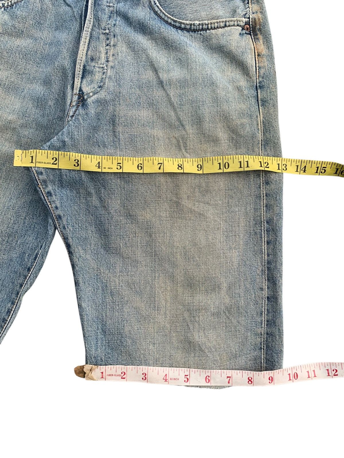 Kapital VINTAGE EDWIN 505 SELVEDGE SHORT JAPANESE DISTRESSED DENIM Size US 31 - 16 Thumbnail