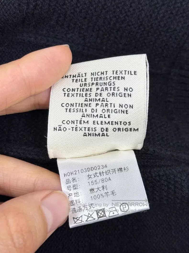 Hermes Hermes Black textured long cashmere knit cardigan Size XXS / US 00 / IT 34 - 6 Thumbnail