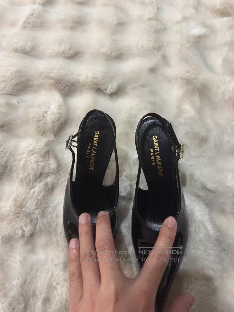 Saint Laurent Paris Saint Laurent Paris Crystal Rhinestone Patent Leather Poin Size US 5.5 / IT 35.5 - 6 Thumbnail