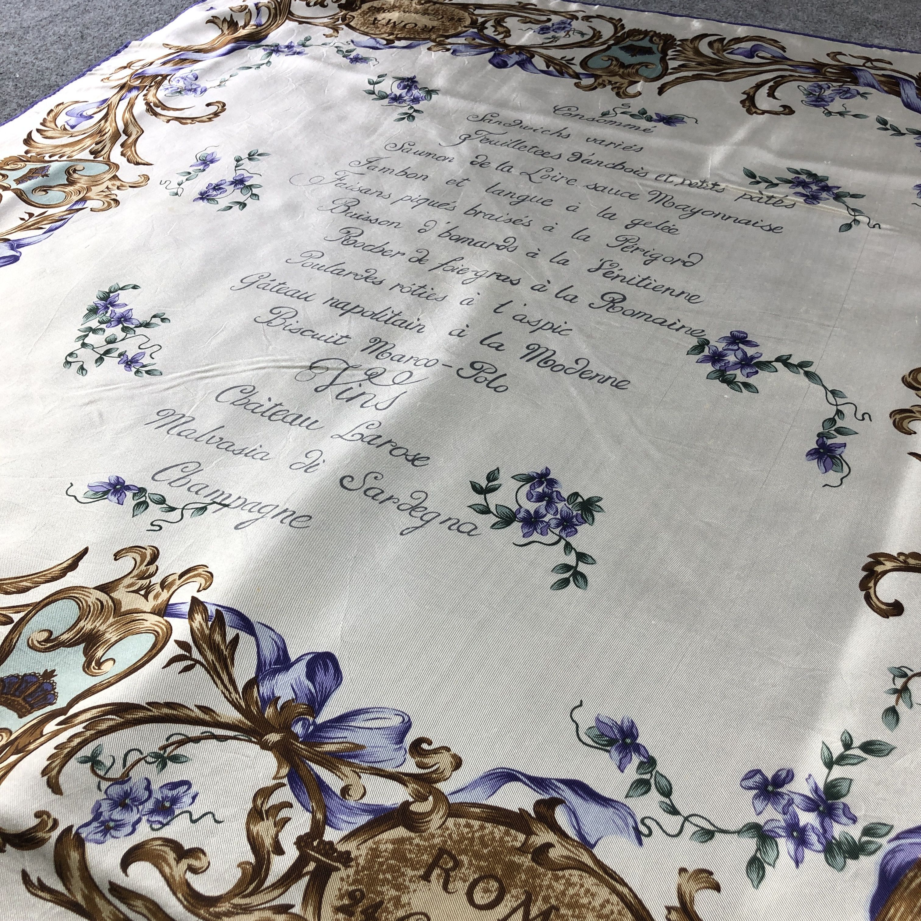 Vintage Roma Gennaio Baroque Silk Scarf M1356 Size ONE SIZE - 3 Thumbnail