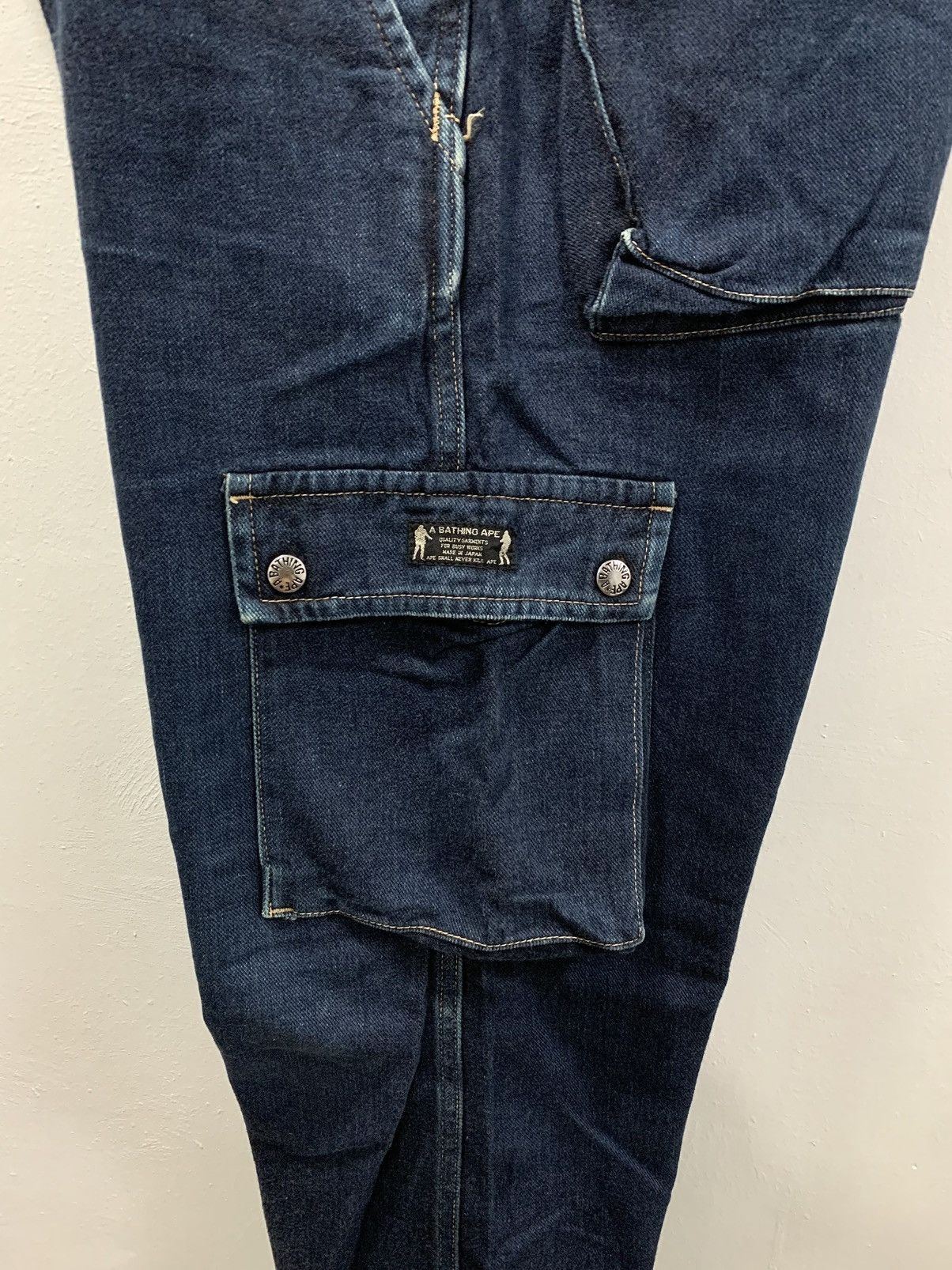 Bape OG BAPE DENIM CARGO PANTS Size US 32 / EU 48 - 11 Thumbnail