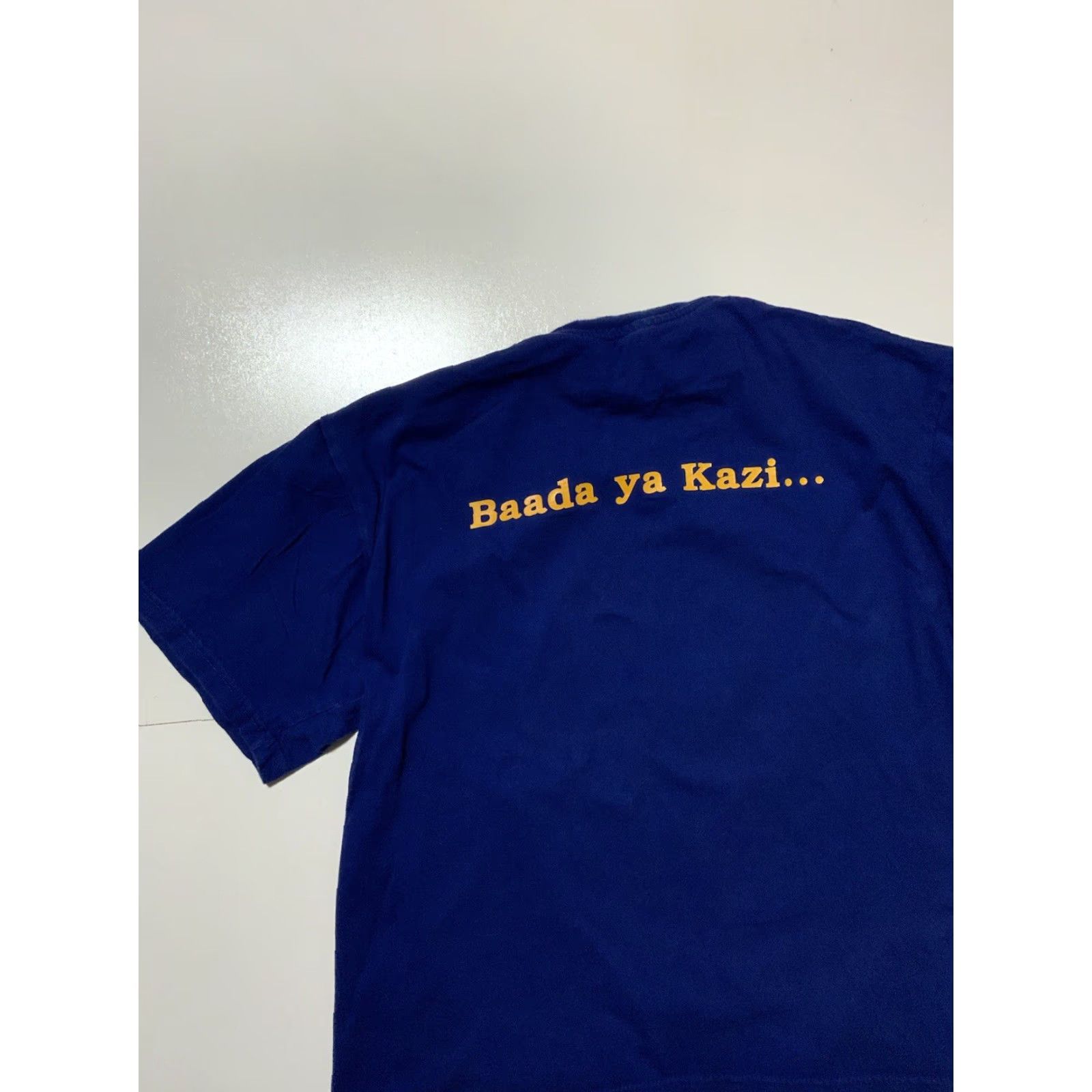 Vintage VINTAGE Tusker Beer Made In Kenya Baada Ya Kazi Africa Graphic Boxy T-Shirt L Blue Mens Size L Size US L / EU 52-54 / 3 - 3 Thumbnail