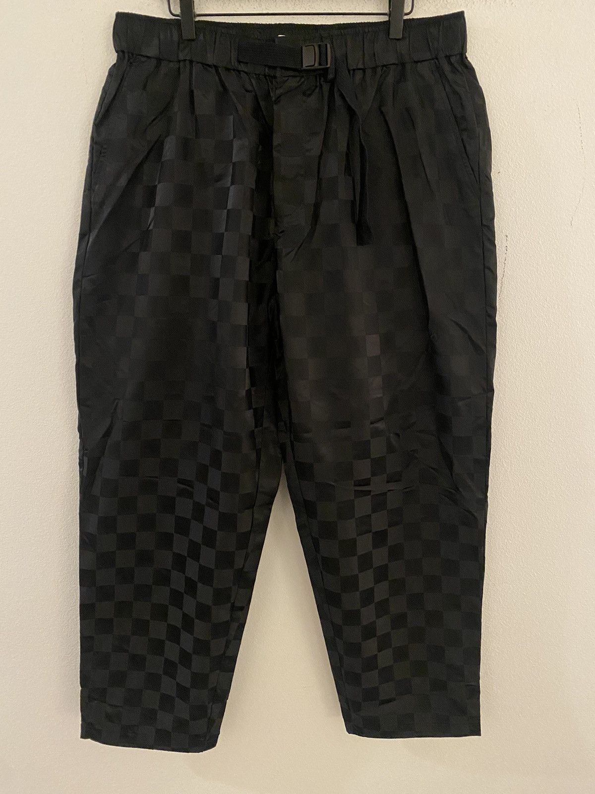 image of Kith Checkered Satin Davon Pant NWT Xxl in Black, Men's (Size 38)