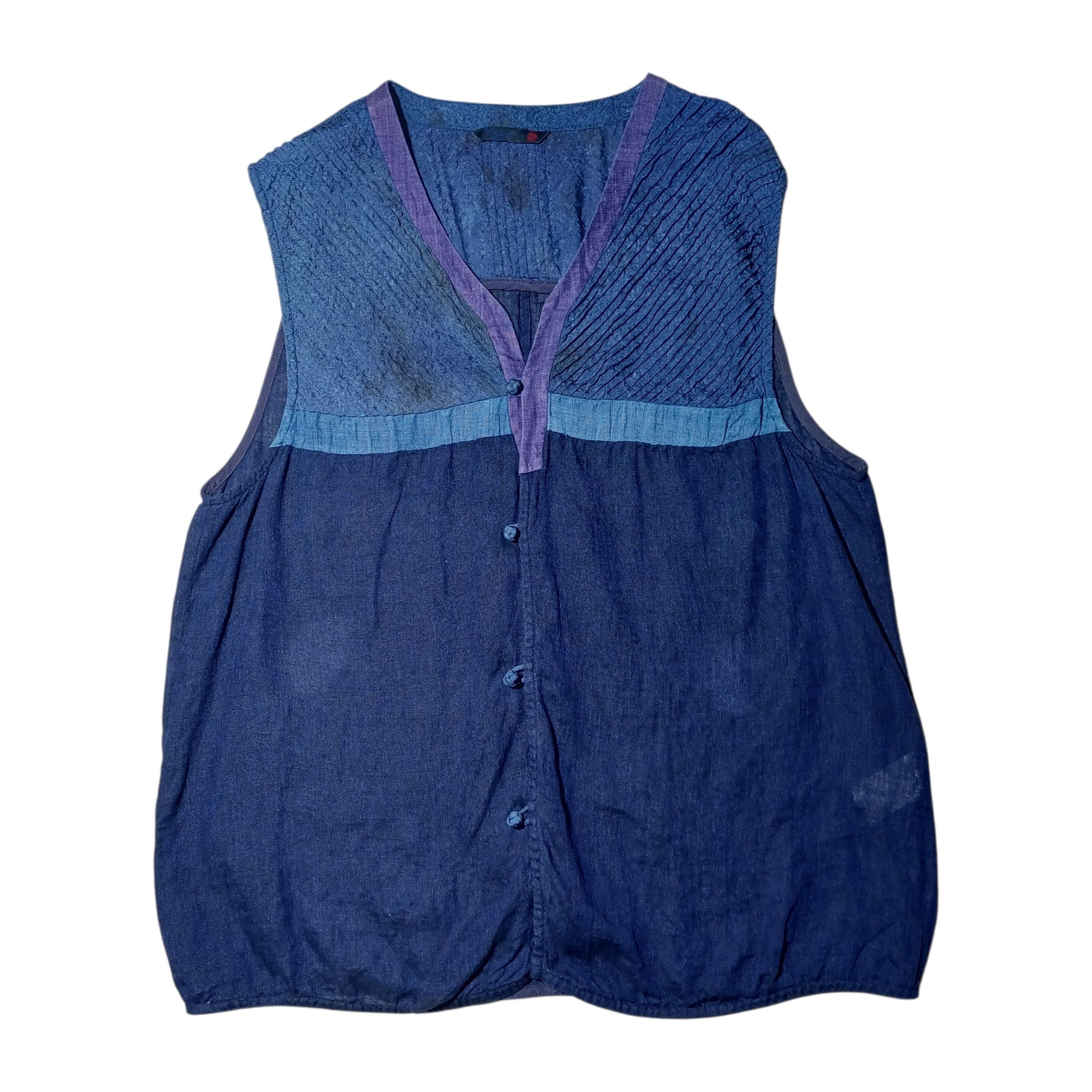 Other Dolsilnai Modern Hanbok Indigo Linen Vest Size L / US 10 / IT 46 - 1 Thumbnail