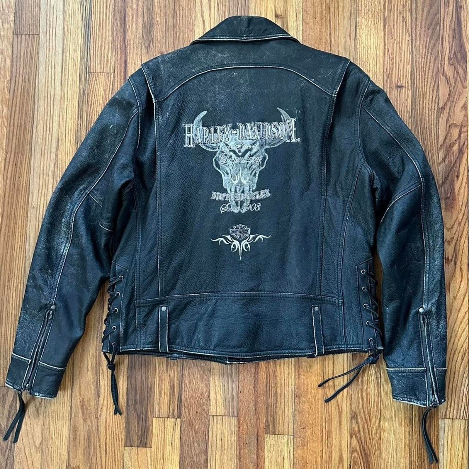Harley Davidson RARE Harley Davidson Legendary Skull Motorcycle Jacket XL Size US XL / EU 56 / 4 - 2 Thumbnail
