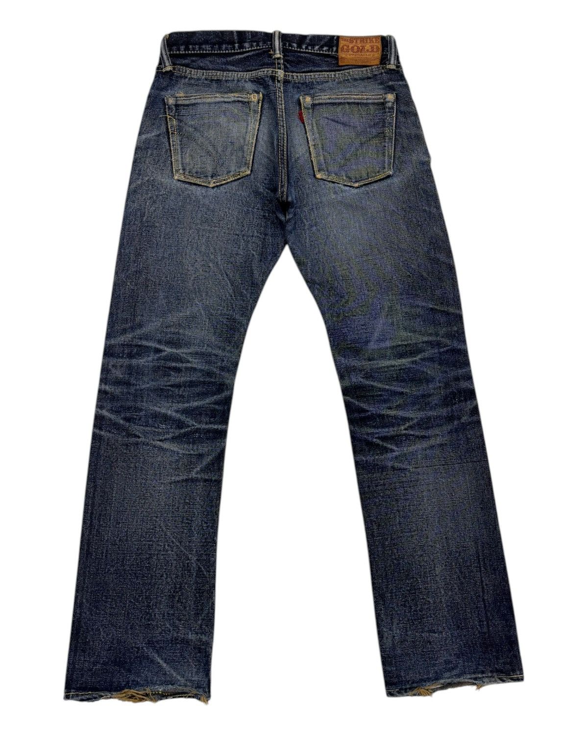 Self Edge × The Strike Gold THE STRIKE GOLD SELVEDGE DISTRESSED DENIM JEANS Size US 30 / EU 46 - 9 Thumbnail
