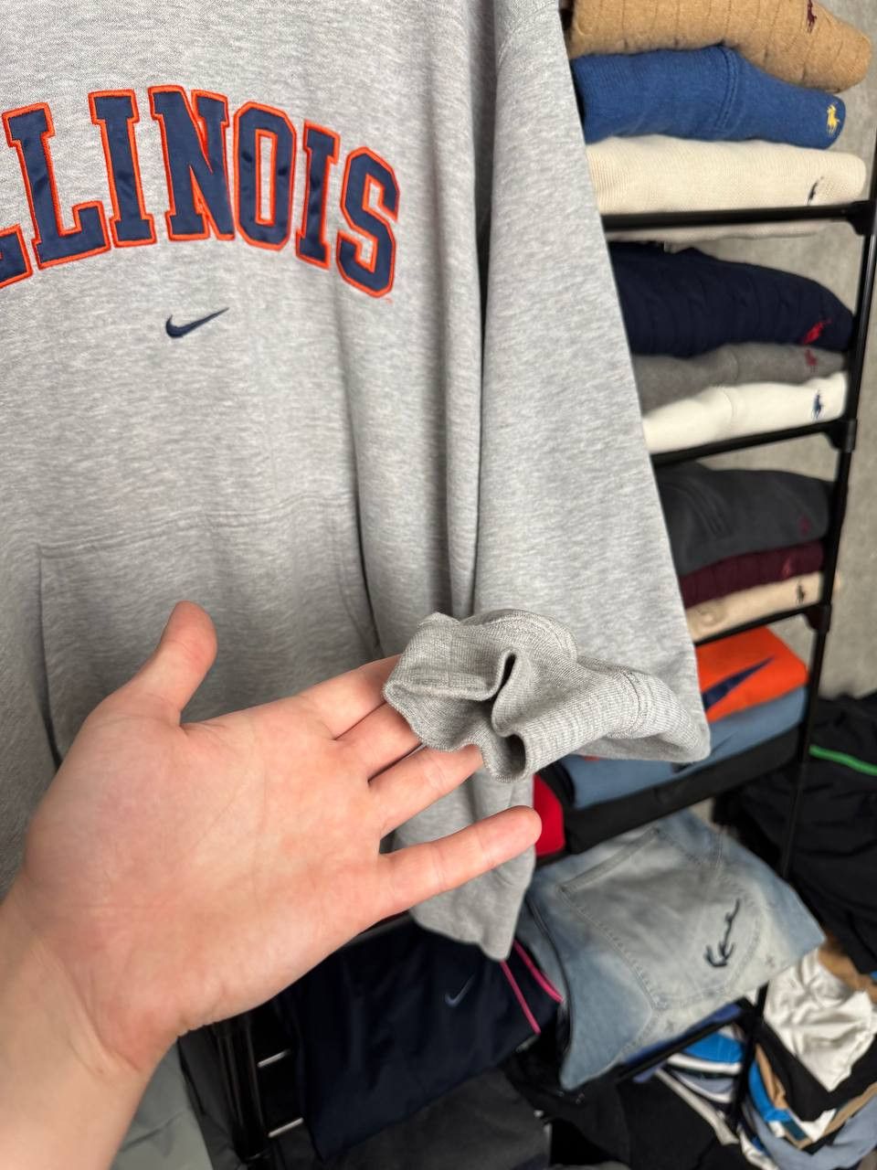 Nike Vintage Very rare Hoodie Nike ILLINOIS Size US XL / EU 56 / 4 - 5 Thumbnail