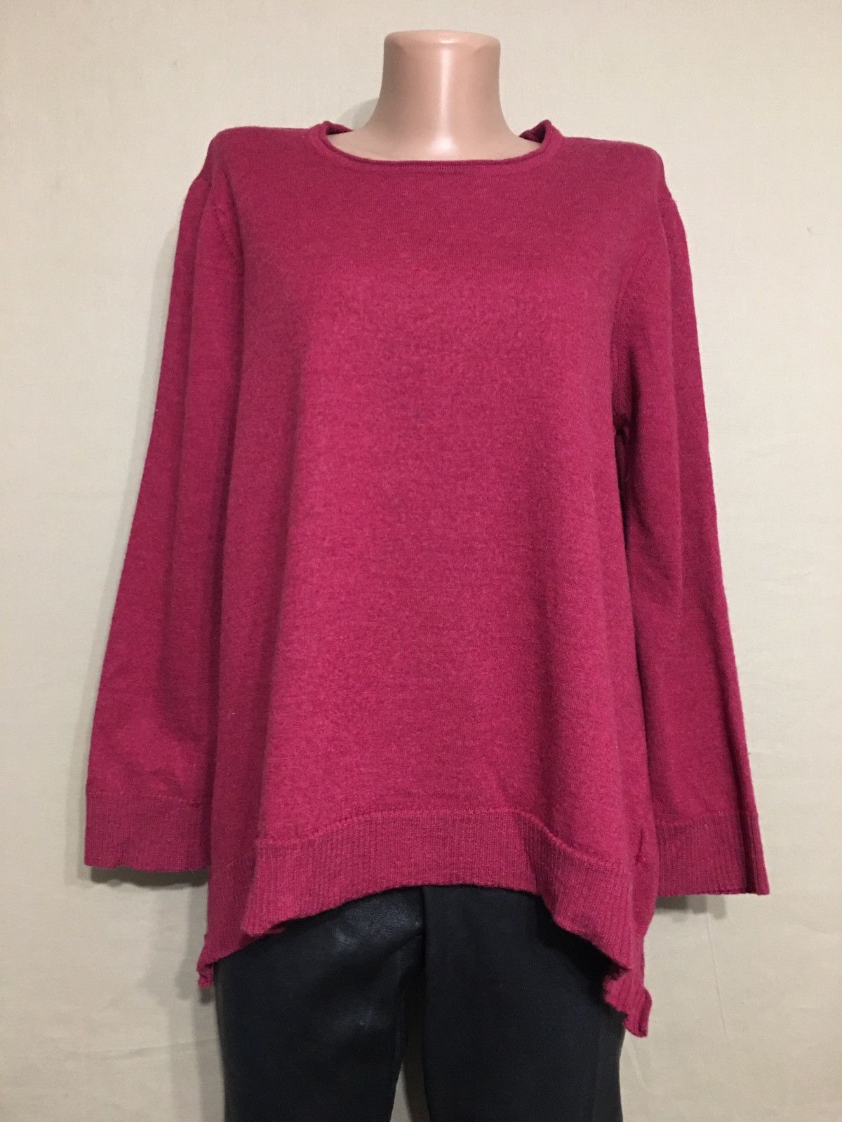 Designer OSKA Virgin Wool Burgundy Knit Sweater Size 4 Size L / US 10 / IT 46 - 1 Thumbnail