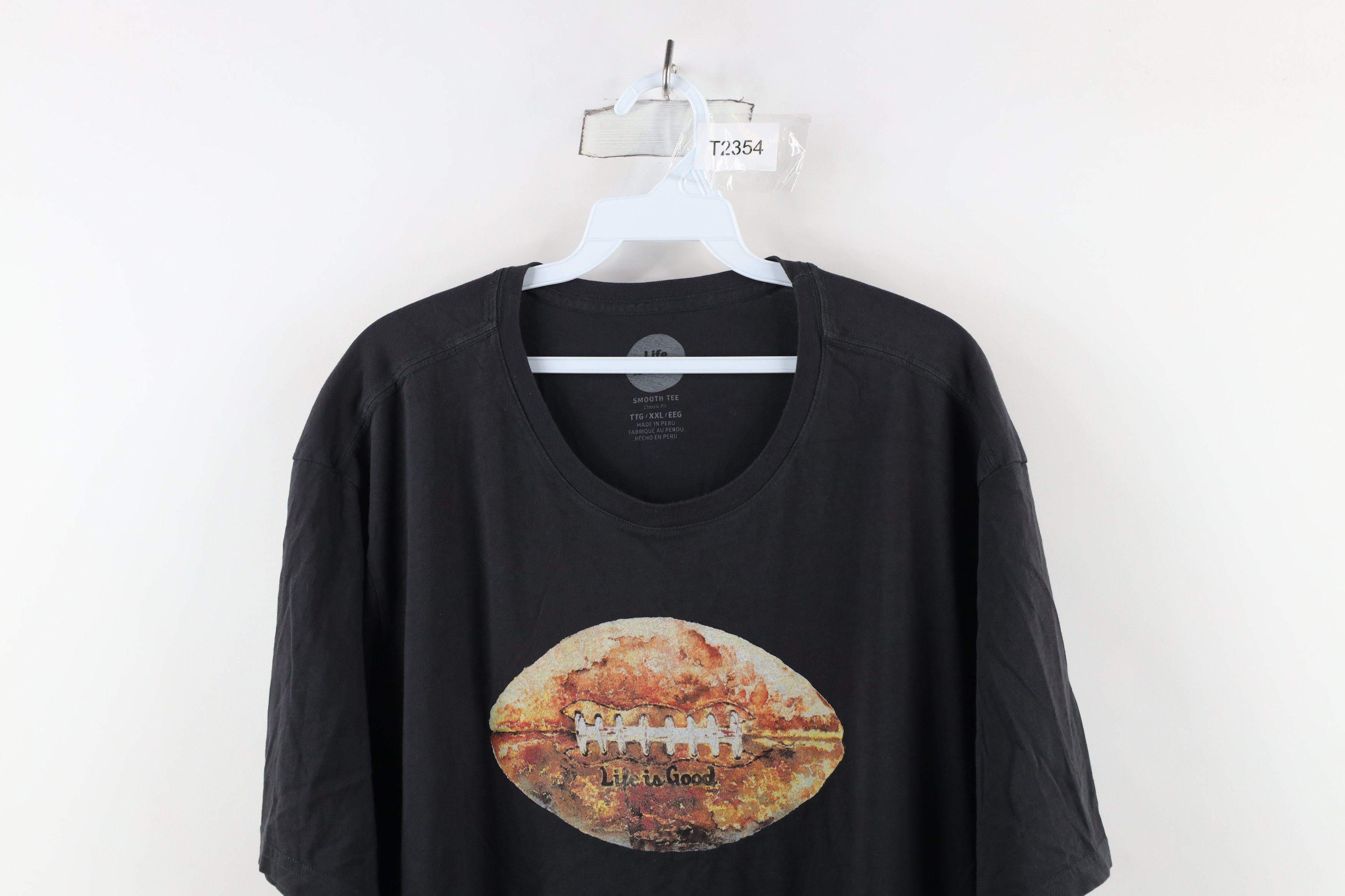 Life is Good × Vintage Life Is Good Smooth Tee Football Short Sleeve T-Shirt Gray Size US XXL / EU 58 / 5 - 2 Thumbnail