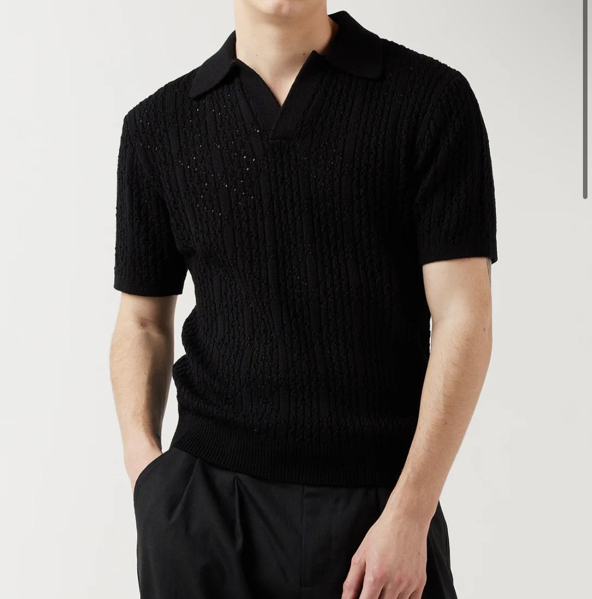 Ronning Ronning Diamond Knit Polo Size US M / EU 48-50 / 2 - 2 Thumbnail