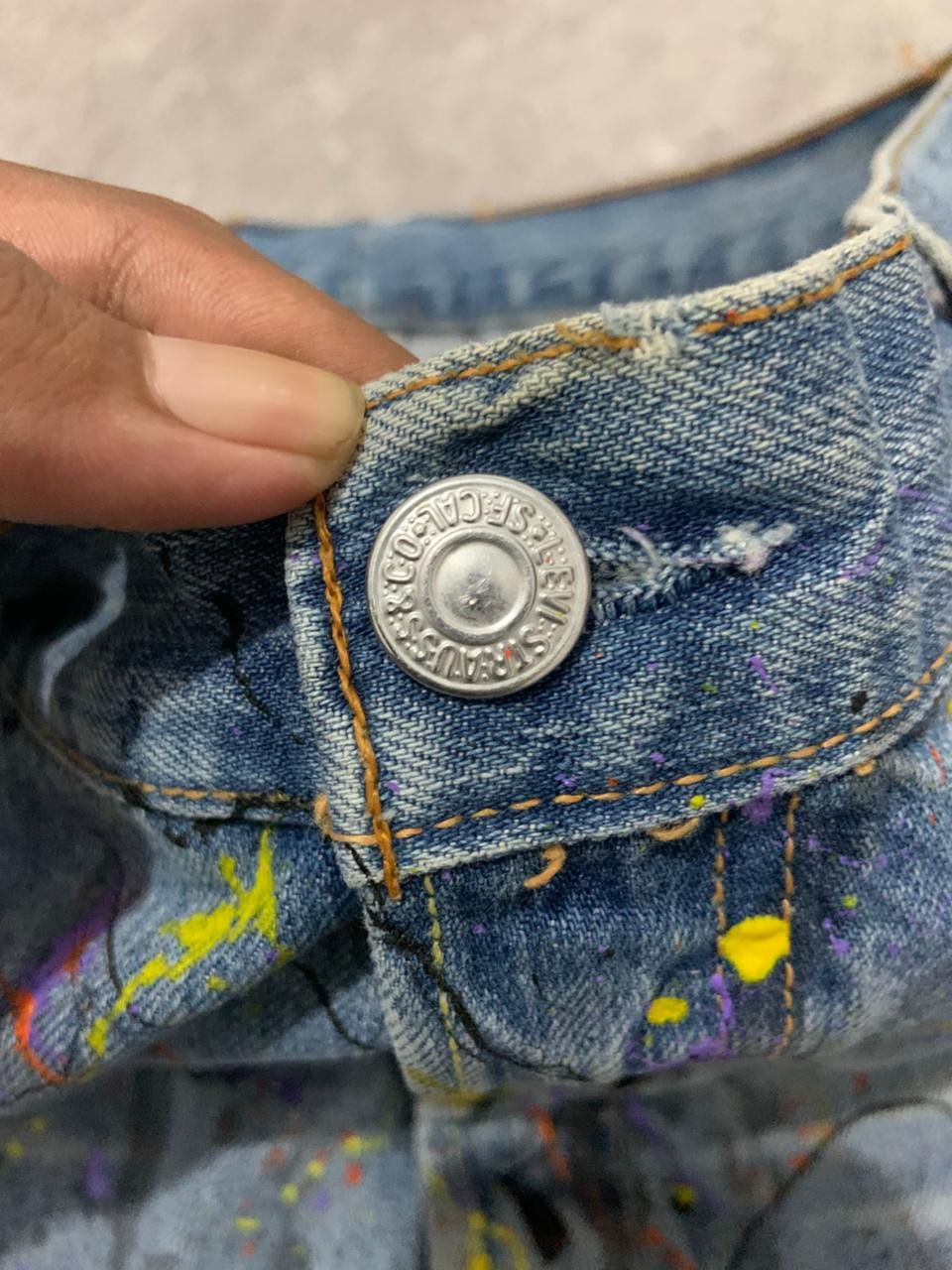 Levi's Vintage Clothing Vintage Levis 501 Spaltter Denim Jeans Size US 32 / EU 48 - 2 Thumbnail
