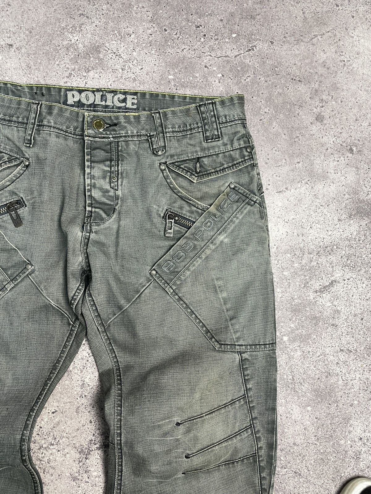 Vintage Vintage Distressed Y2K Police Cargo Jeans Pants Size US 34 / EU 50 - 8 Thumbnail