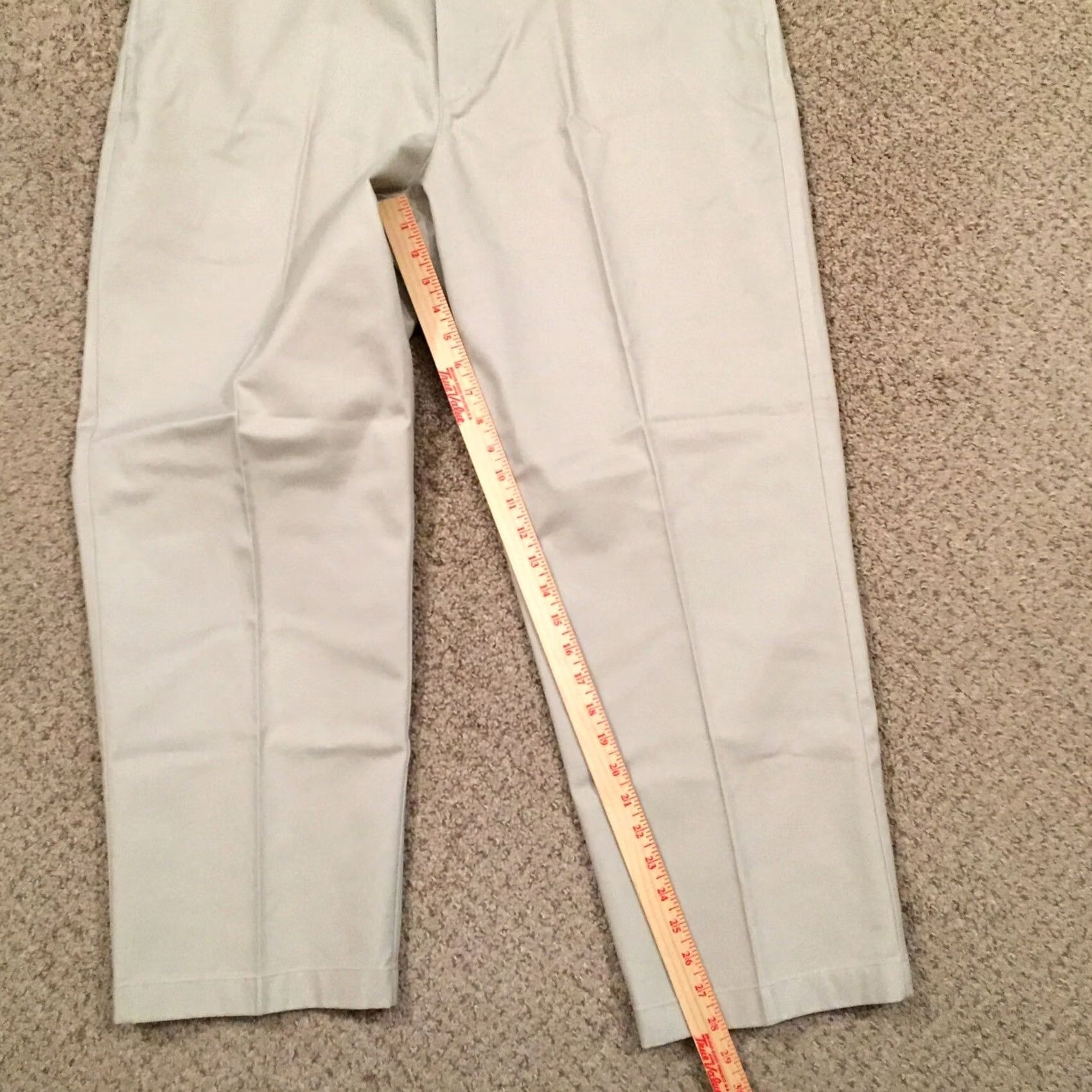 Vintage L.L. Bean Pants Mens Size 38 Beige Flat Front Chino Straight Leg 28in Inseam Size US 38 / EU 54 - 5 Thumbnail