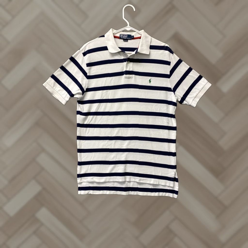 Polo Ralph Lauren Polo Ralph Lauren Polo Mens L White Striped Stretch /117-59 Size US L / EU 52-54 / 3 - 1 Thumbnail