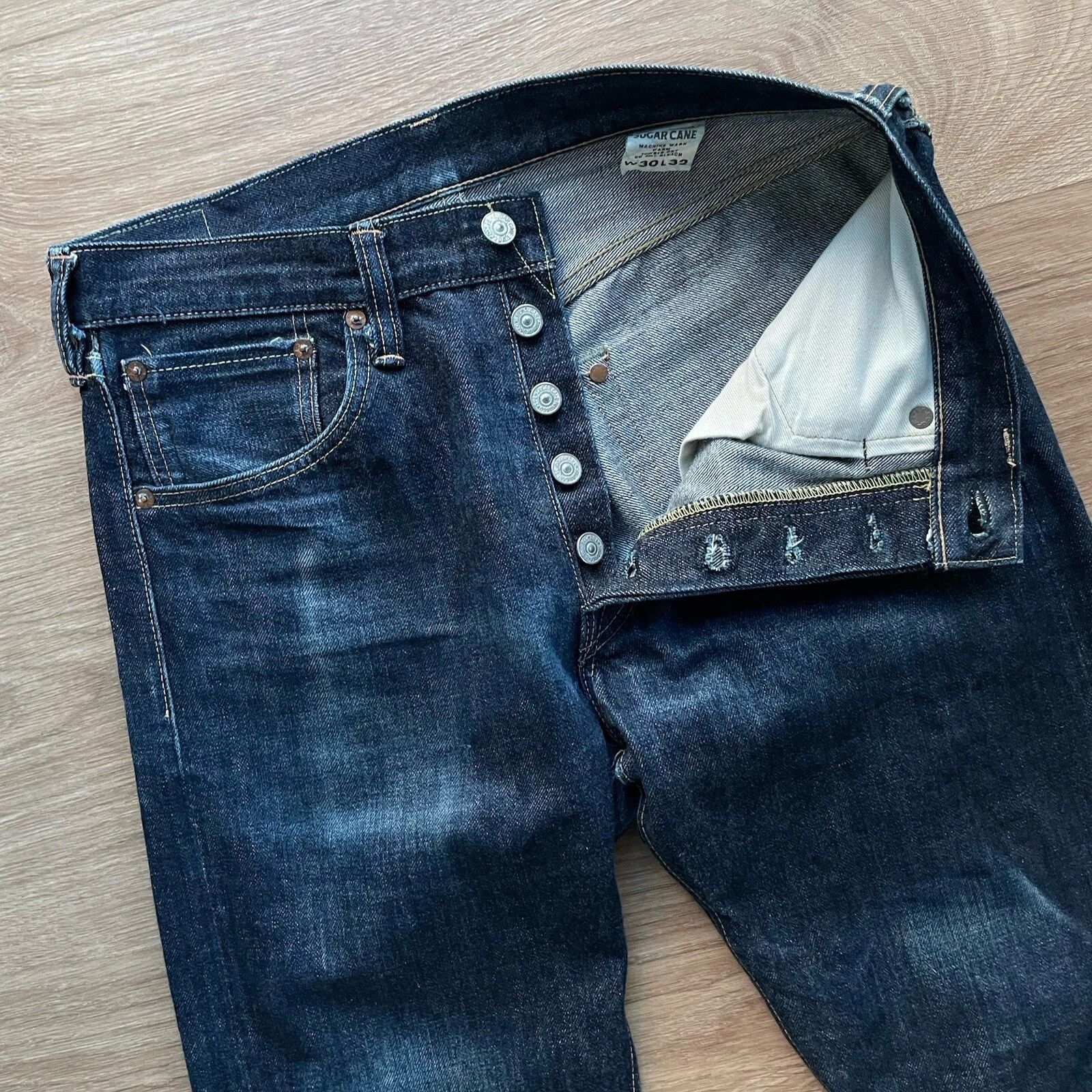 Sugar Cane Sugar Cane 2021 14oz Japanese Selvedge Denim Tapered Jeans Size US 30 / EU 46 - 4 Thumbnail