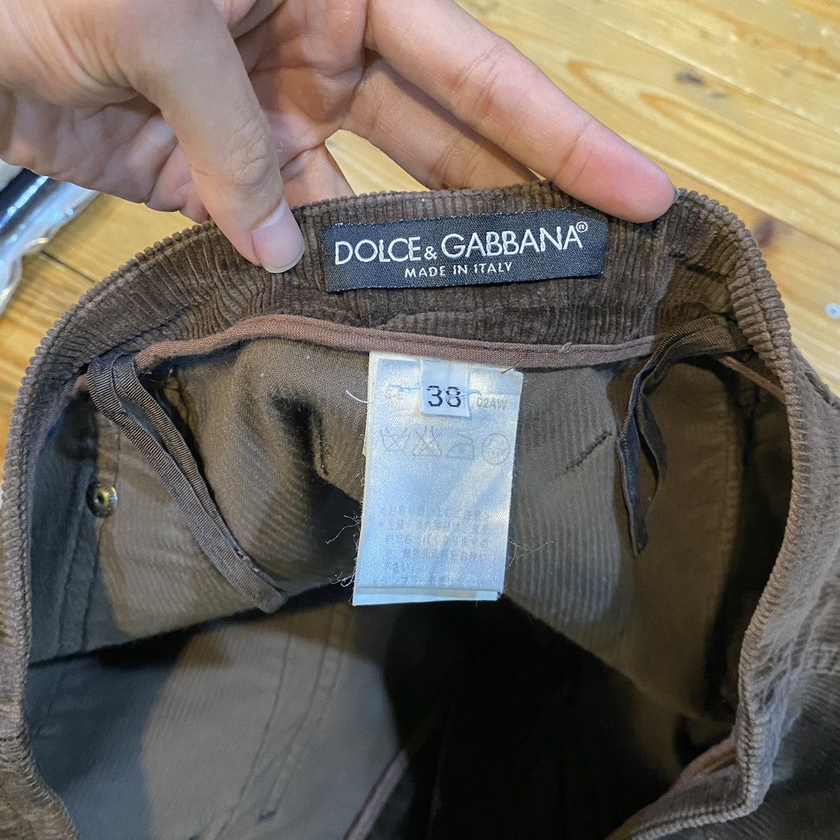 Dolce & Gabbana Vintage Dolce&gabbana Pant corduroy patchwork rare butterfly Size 26" / US 2 / IT 38 - 17 Thumbnail