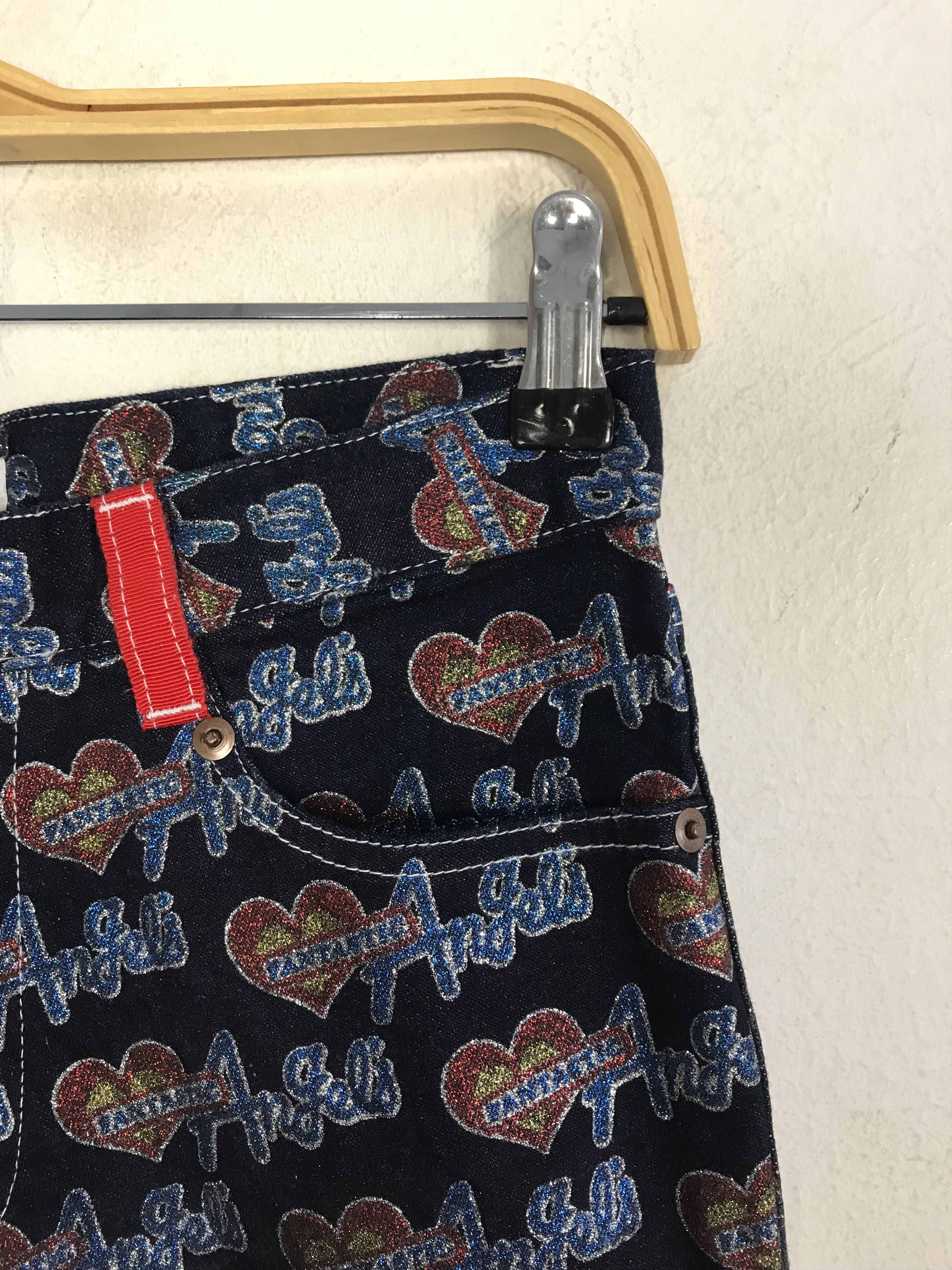 Angel Blue Angel Blue Over Printed Logo Jeans Shorts Pants Size 26" / US 2 / IT 38 - 5 Thumbnail