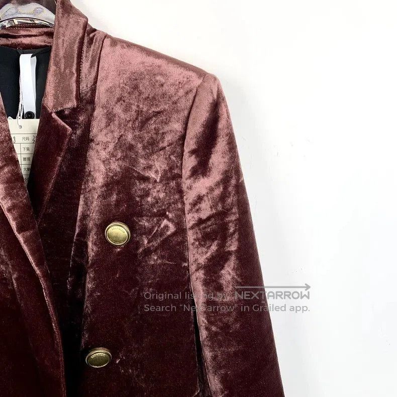 Brunello Cucinelli Brunello Cucinelli Burgundy Velvet Blazer. Size US S / EU 44-46 / 1 - 3 Thumbnail