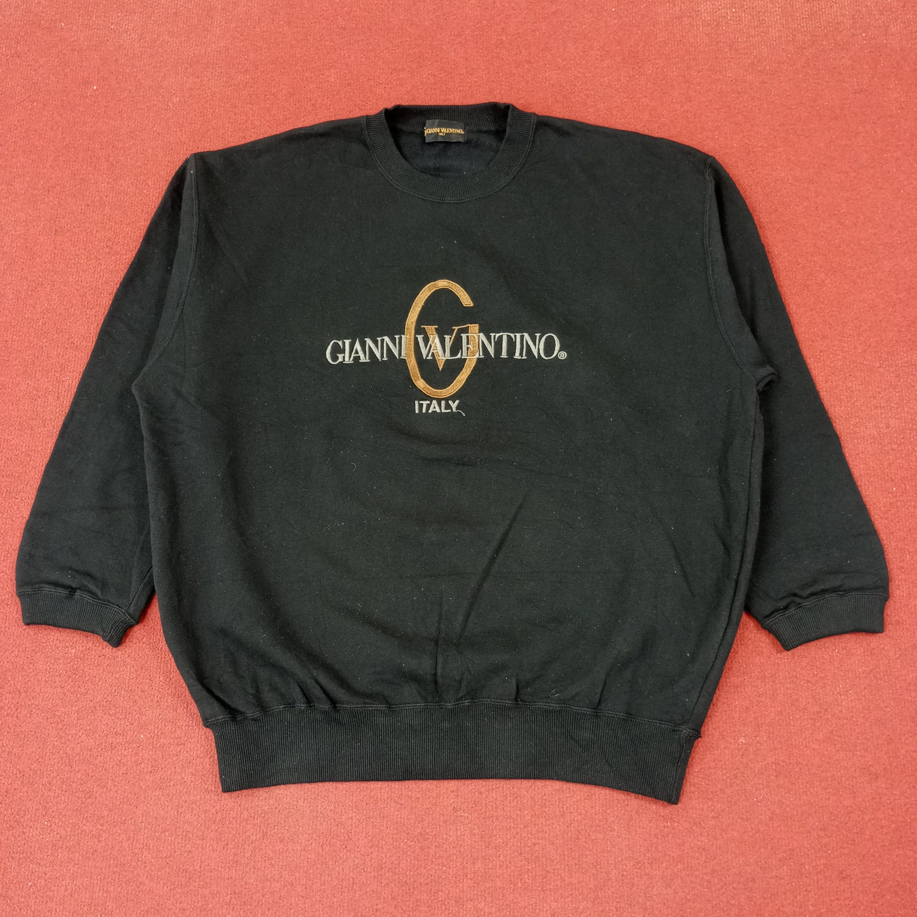 Gianni Valentino × Valentino × Vintage Gianni Valentino Italy Center Design Sweatshirt c218n12 Size US XL / EU 56 / 4 - 1 Thumbnail