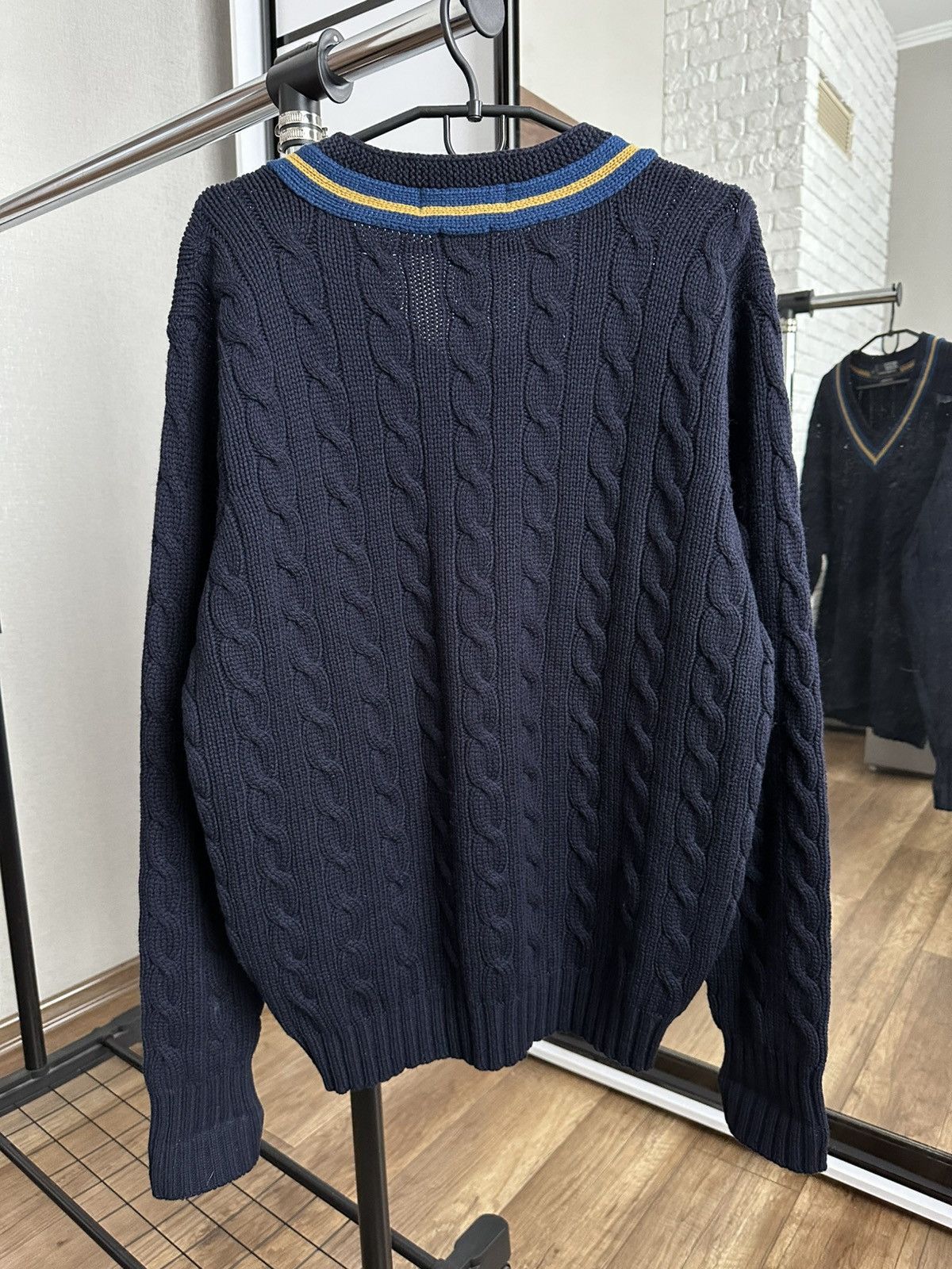 Polo Ralph Lauren Polo Ralph Lauren RL Vintage V-Neck Cable Wool Sweater 90s Size US L / EU 52-54 / 3 - 4 Thumbnail
