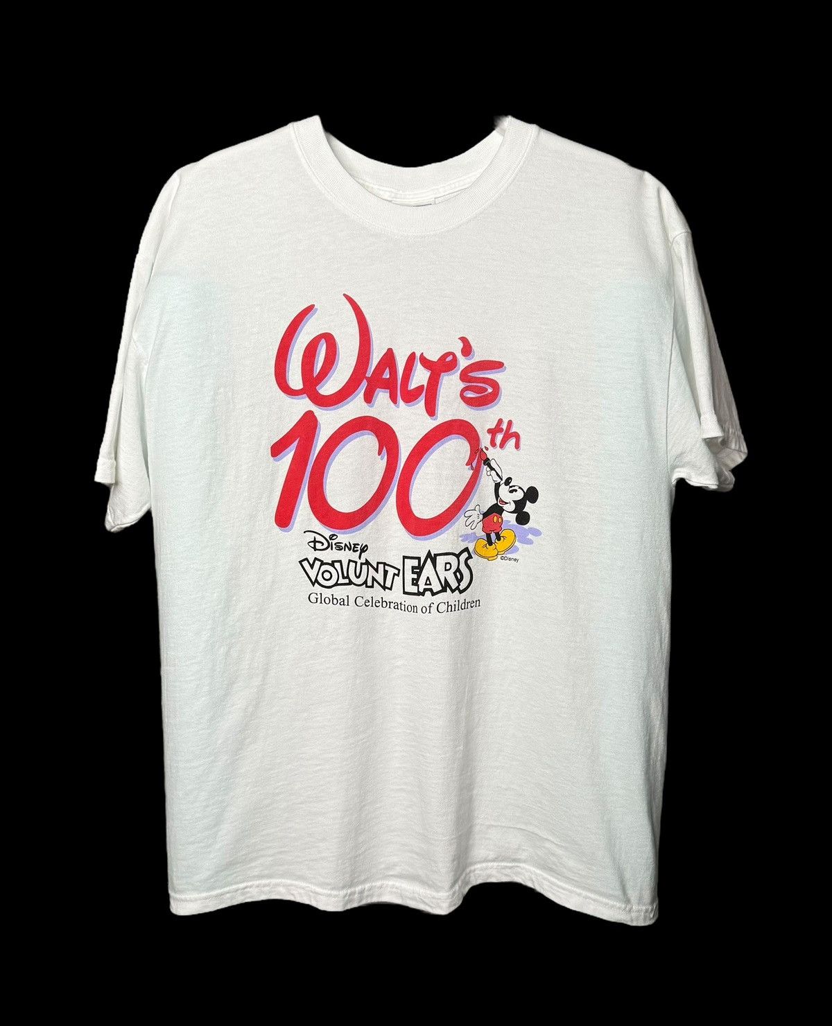 Disney Vintage 2001 Walt Disney 'VoluntEARS' T-Shirt, Size L, White Size US L / EU 52-54 / 3 - 1 Thumbnail