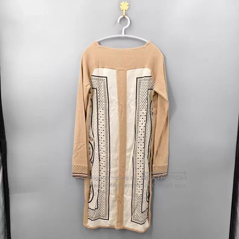 Hermes Hermes Camel Perfume Bottle Print Silk and Wool Dress Size XXS / US 00 / IT 34 - 2 Thumbnail
