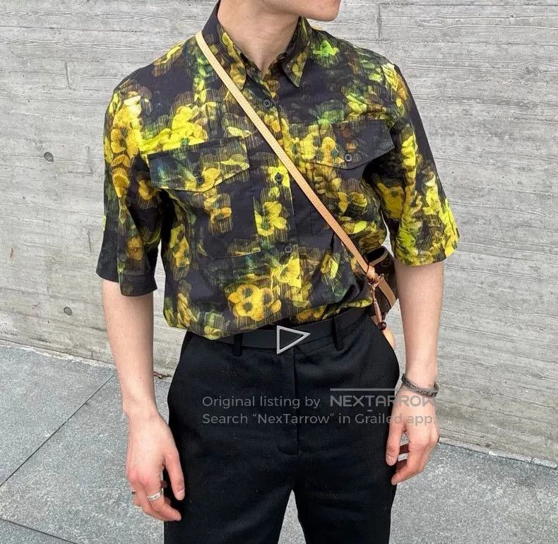 Dries Van Noten Dries Van Noten 3D Floral Print Shirt. Size US L / EU 52-54 / 3 - 5 Thumbnail
