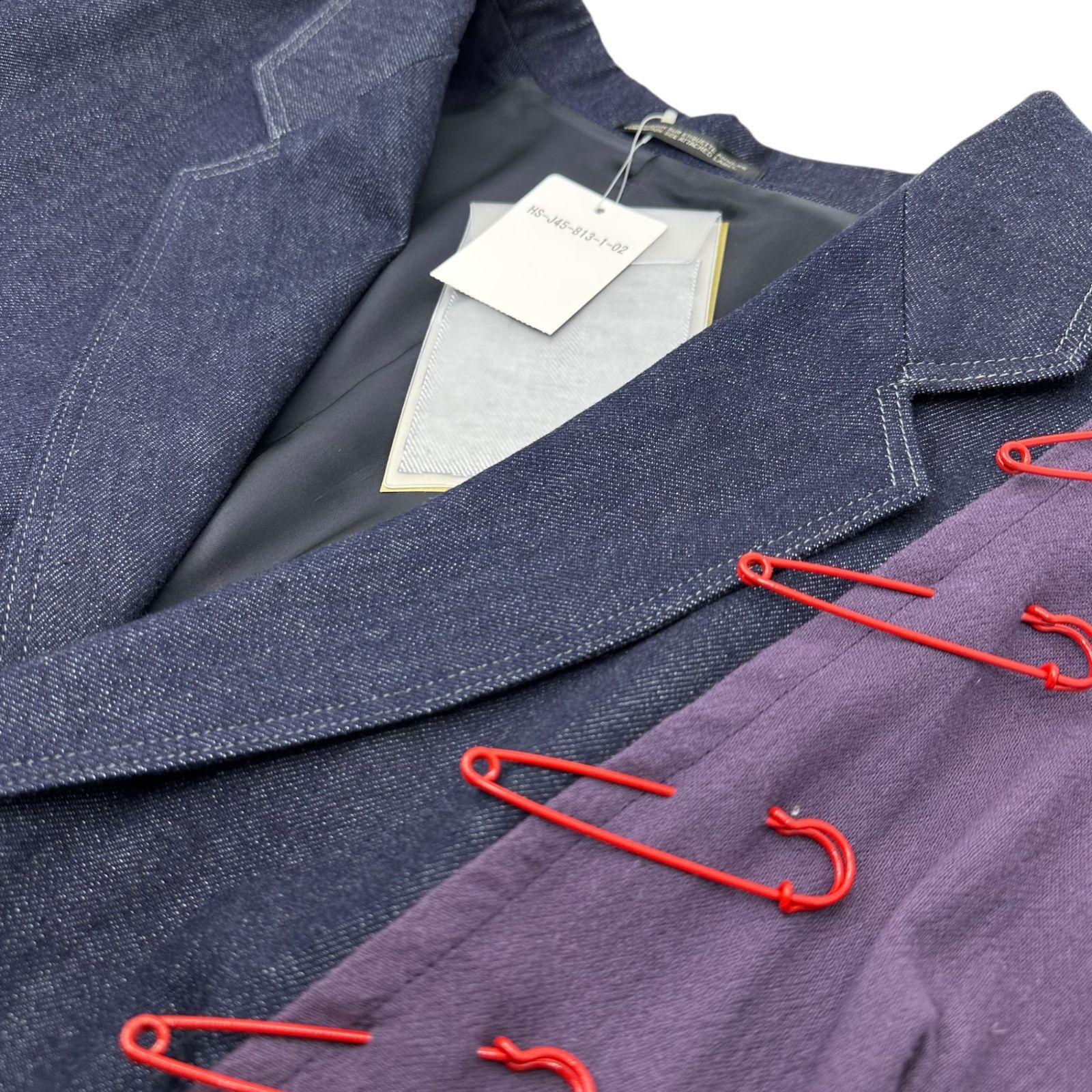 Yohji Yamamoto POUR HOMME 24ss runway wear safety pin jacket HS-345-813 Size US M / EU 48-50 / 2 - 4 Thumbnail