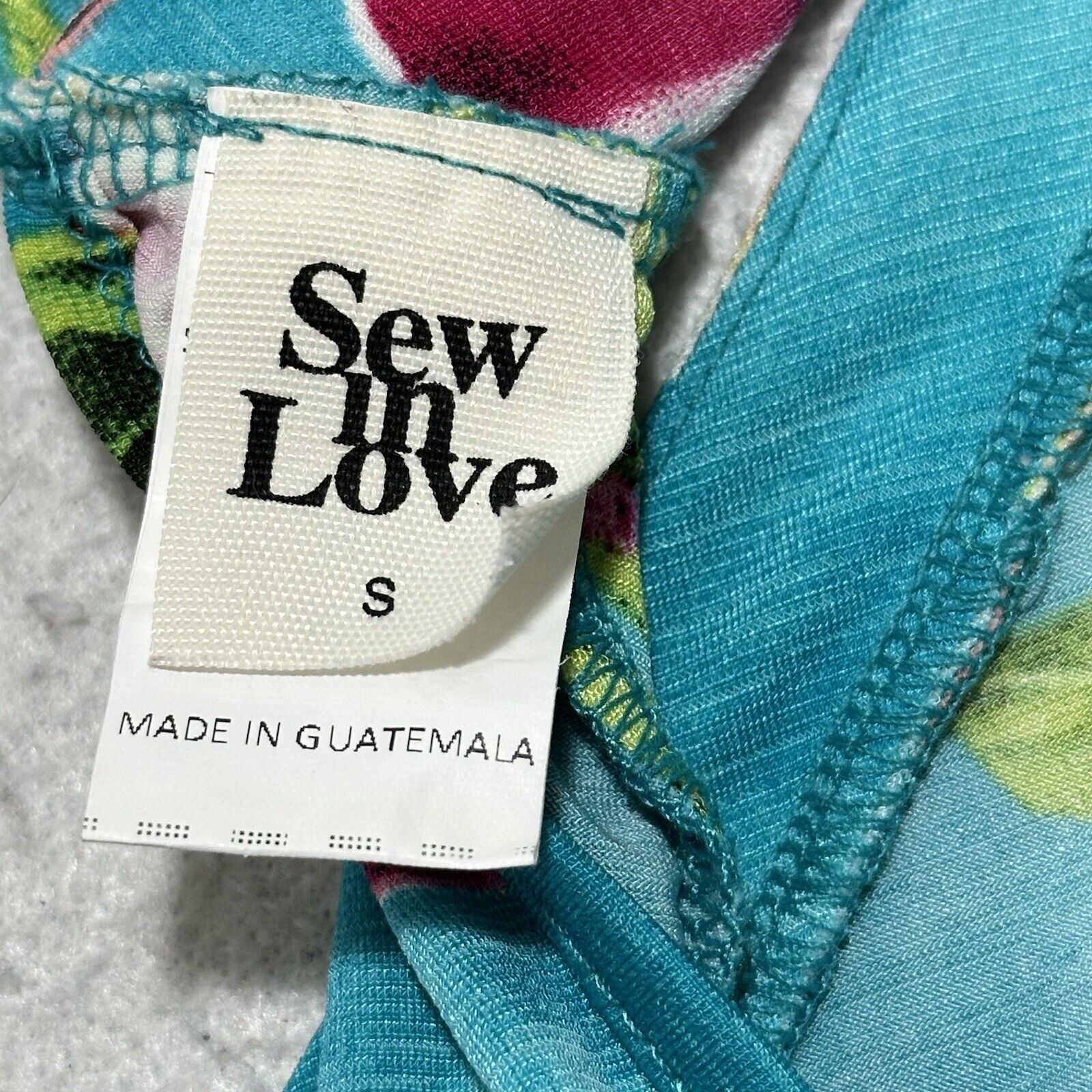 Other Sew In Love Small Tropical Hawaiian Floral Blue Tank Top Size S / US 4 / IT 40 - 3 Thumbnail