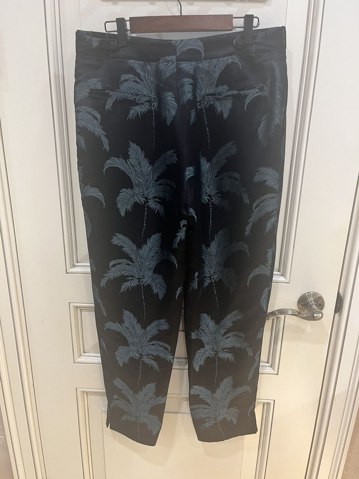 Saint Laurent Paris shawl lapel silk jacquard jacket and pants Size 46R - 13 Thumbnail