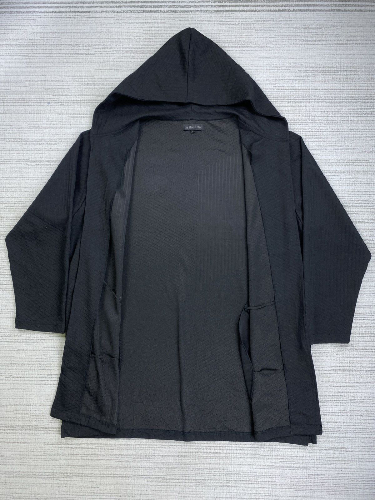 In The Attic × Japanese Brand × Vintage Vintage In The Attic Long Coat Zipless Hooded Jacket Size US XL / EU 56 / 4 - 5 Thumbnail