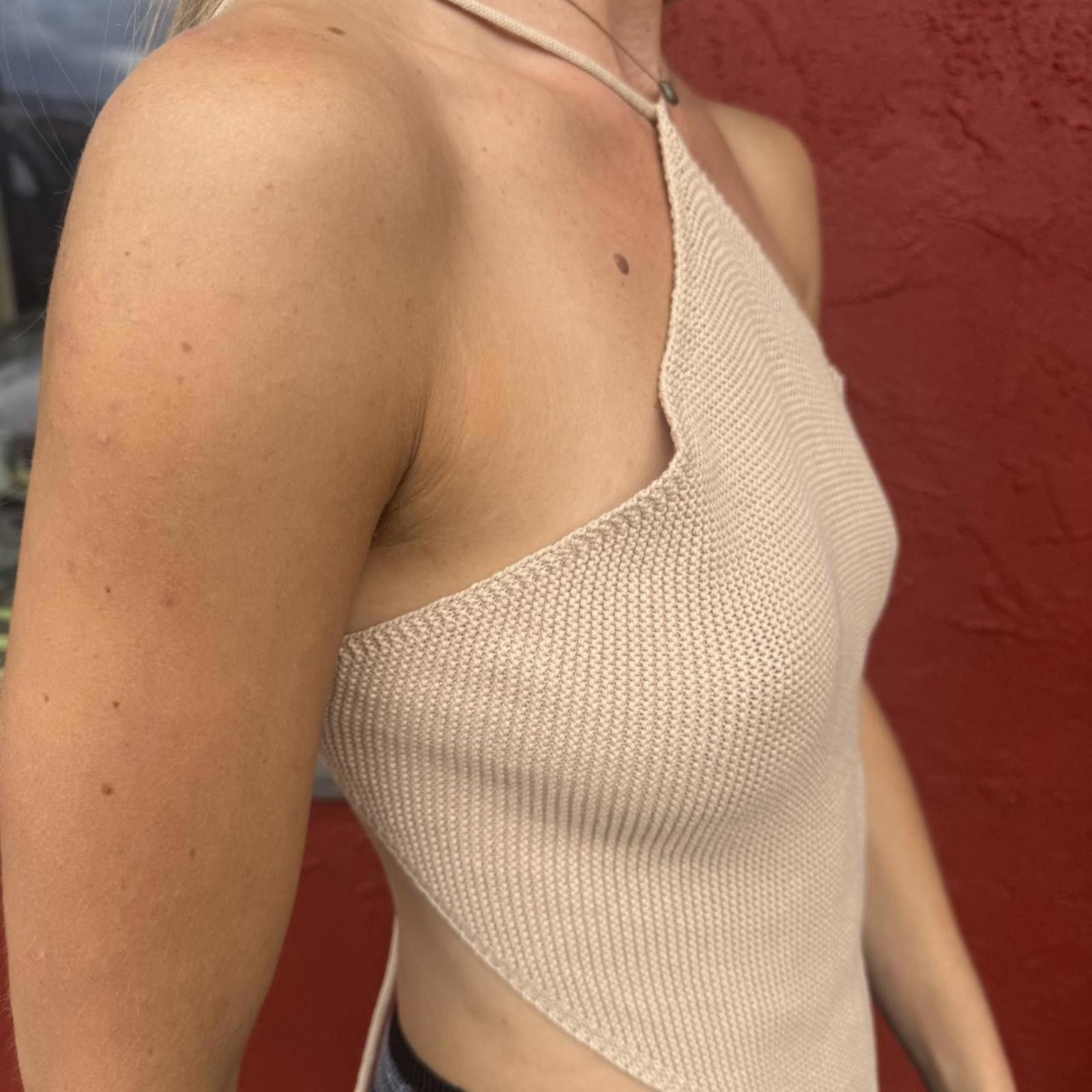 Other Et Clet M Beige Knit Triangle Top Size M / US 6-8 / IT 42-44 - 4 Thumbnail