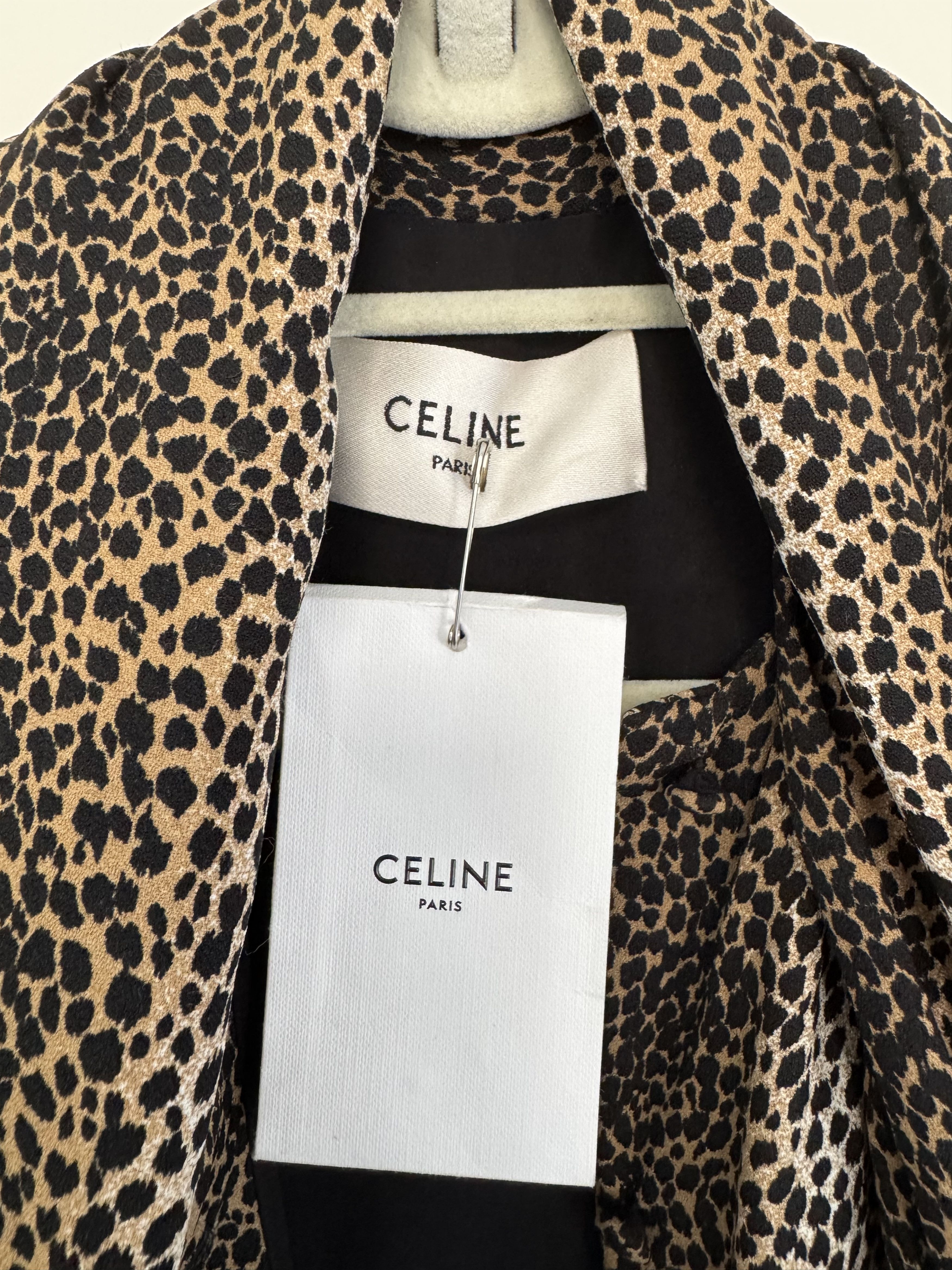 Celine Celine Leopard Print Midi Dress Size S / US 4 / IT 40 - 3 Thumbnail