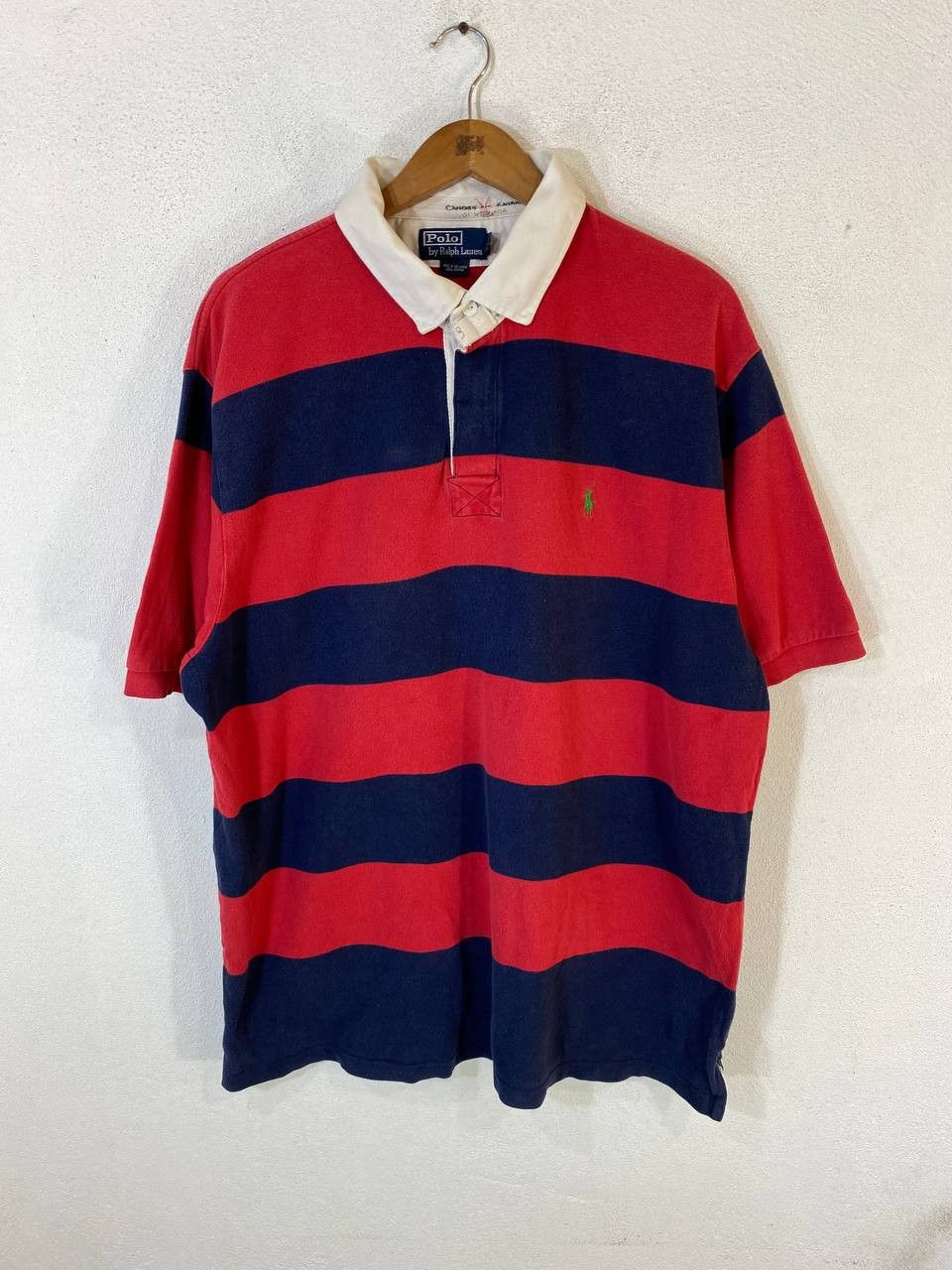 Polo Ralph Lauren vintage polo ralph lauren striped polo tee Size US XXL / EU 58 / 5 - 1 Thumbnail