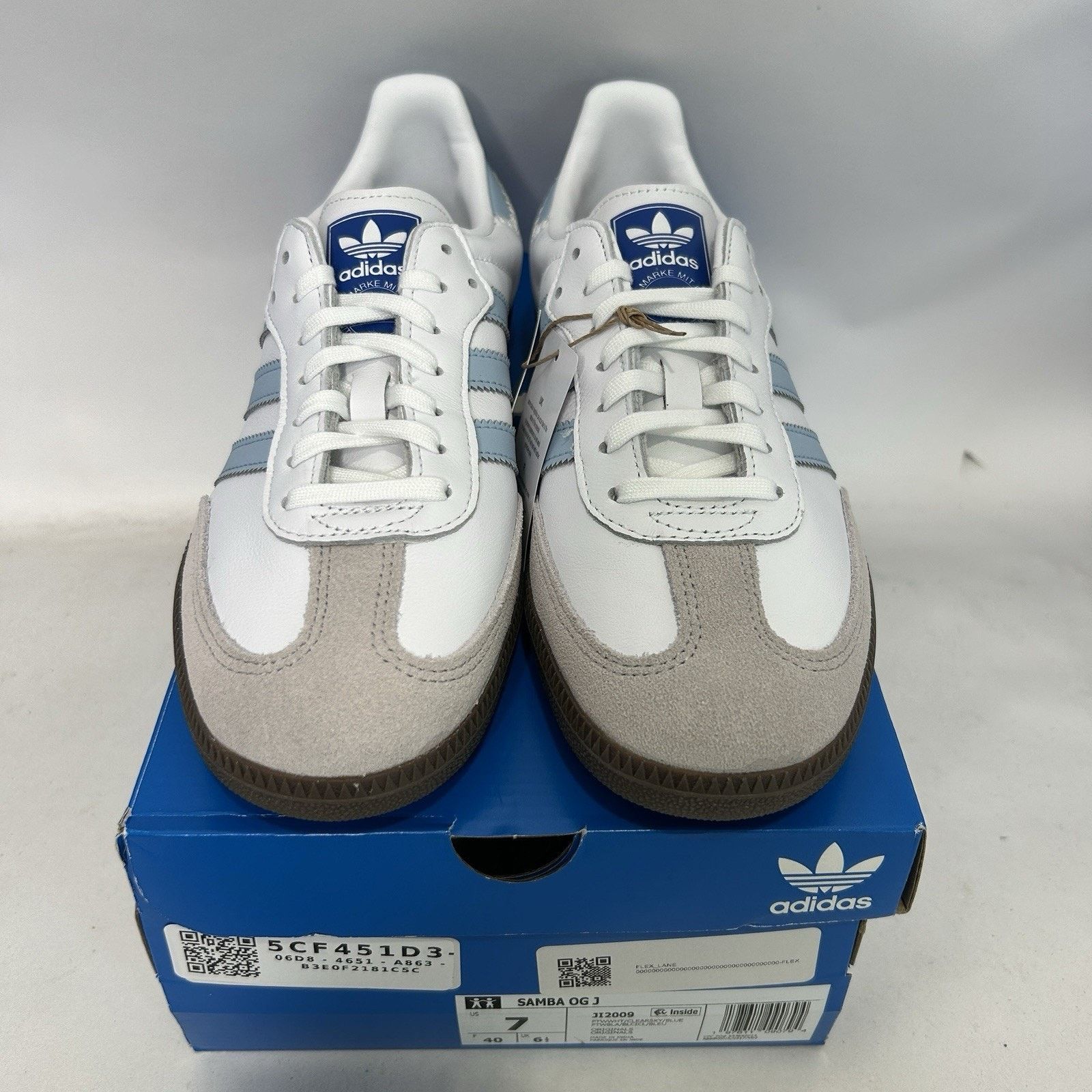 Adidas adidas Samba OG J “White Clear Sky” Size US 8 / IT 38 - 2 Thumbnail