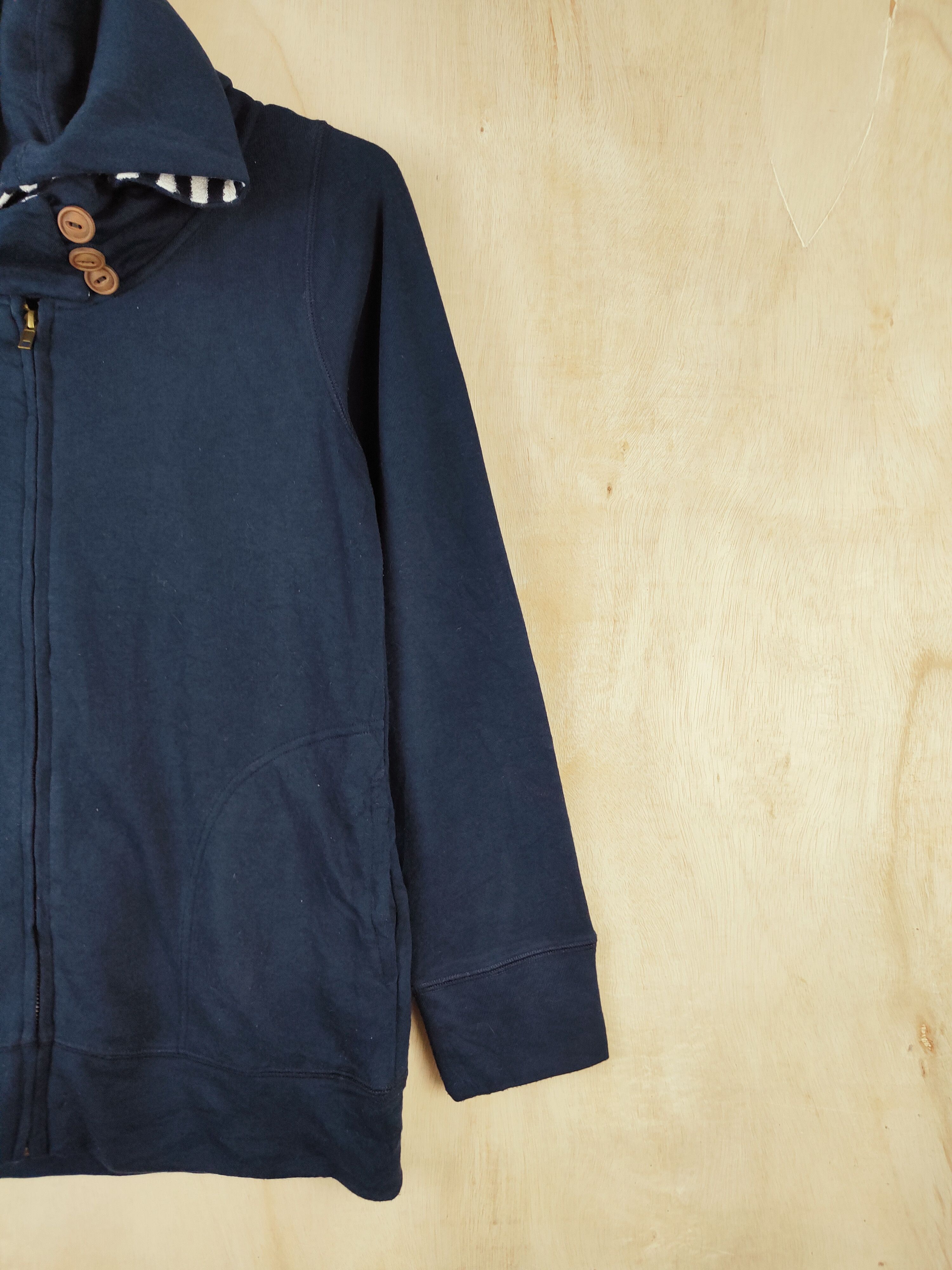 Japanese Brand × Vintage ART Japanese Brand Dark Blue Hoodie Sweaters Size M / US 6-8 / IT 42-44 - 6 Thumbnail