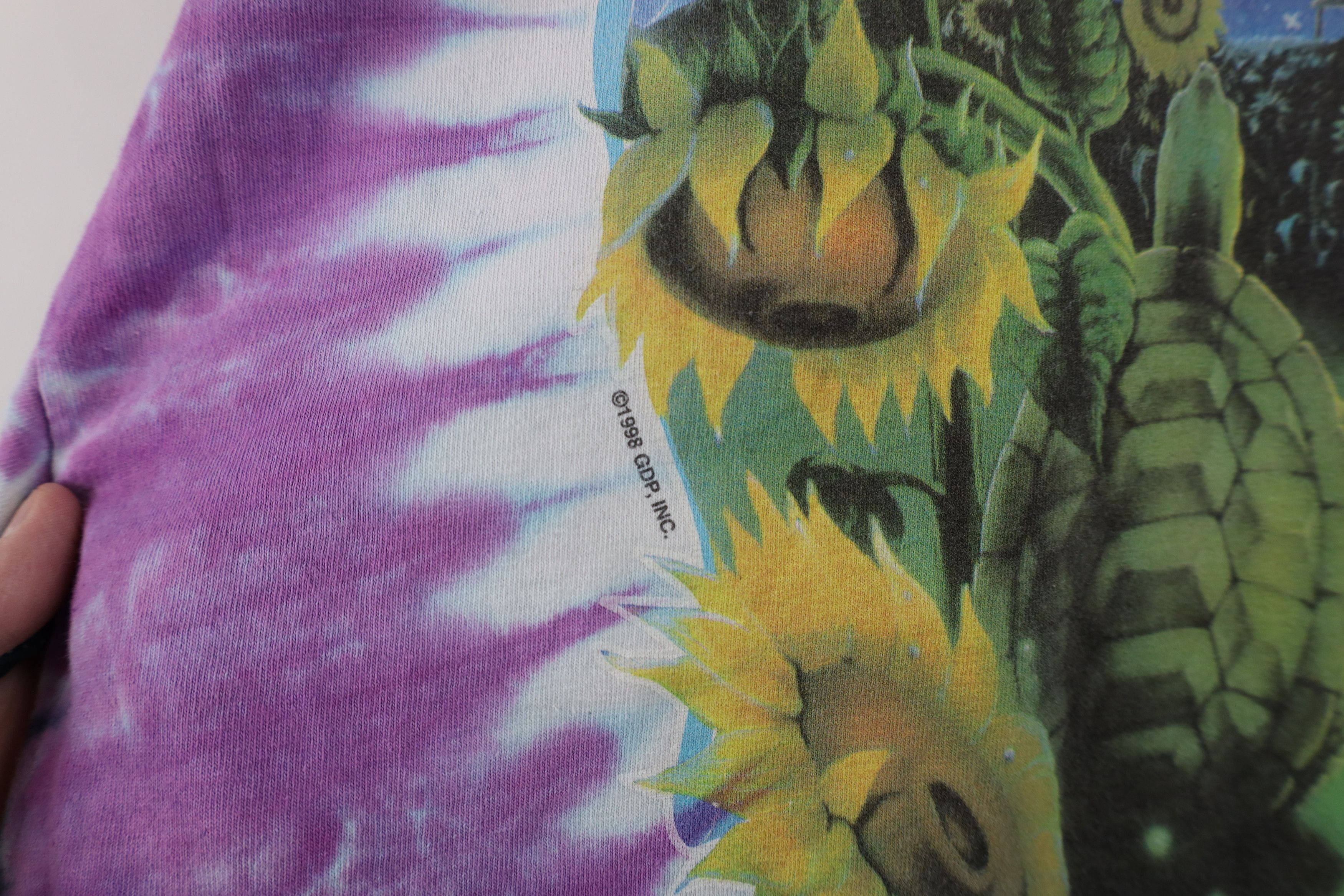 Vintage Vintage 90s Rainbow Dye Turtle Grateful Dead Band T-Shirt Size US XXL / EU 58 / 5 - 11 Thumbnail