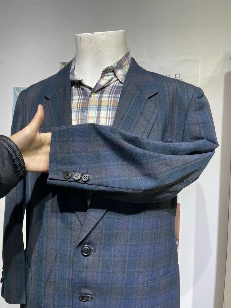 Givenchy Givenchy Vintage Givenchy Blue Plaid Suit Jacket -2507 Size US M / EU 48-50 / 2 - 3 Thumbnail