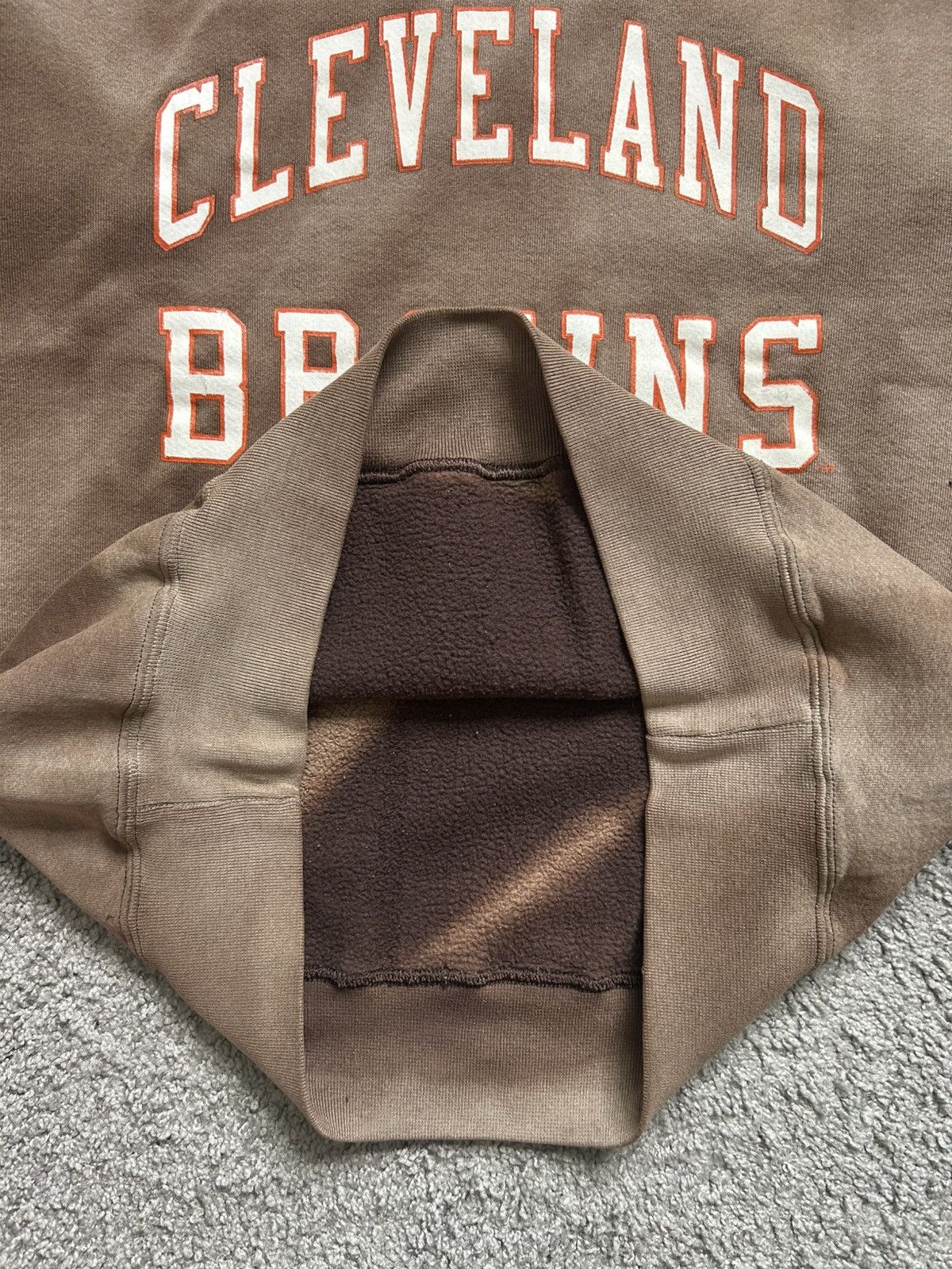 Russell Athletic Vintage 90s Russell Cleveland Brown Sunfaded Crewneck NFL Size US XL / EU 56 / 4 - 3 Thumbnail
