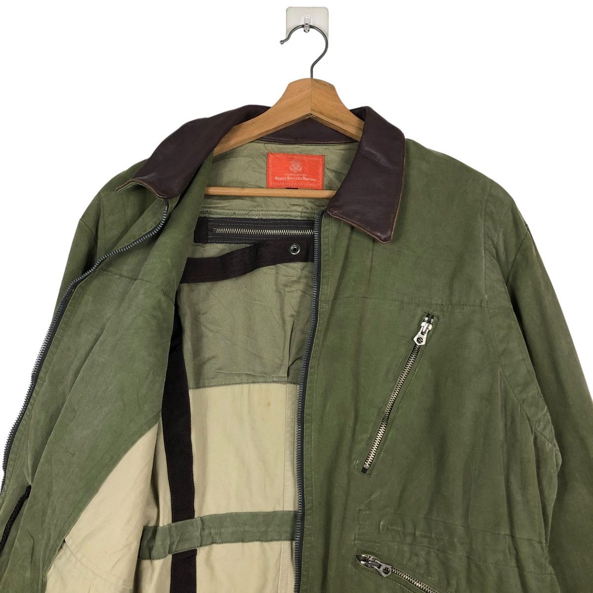 Avirex 🔥VINTAGE LEATHER JACKET PARTS AVIREX USA CARGO POCKETS Size US L / EU 52-54 / 3 - 12 Thumbnail