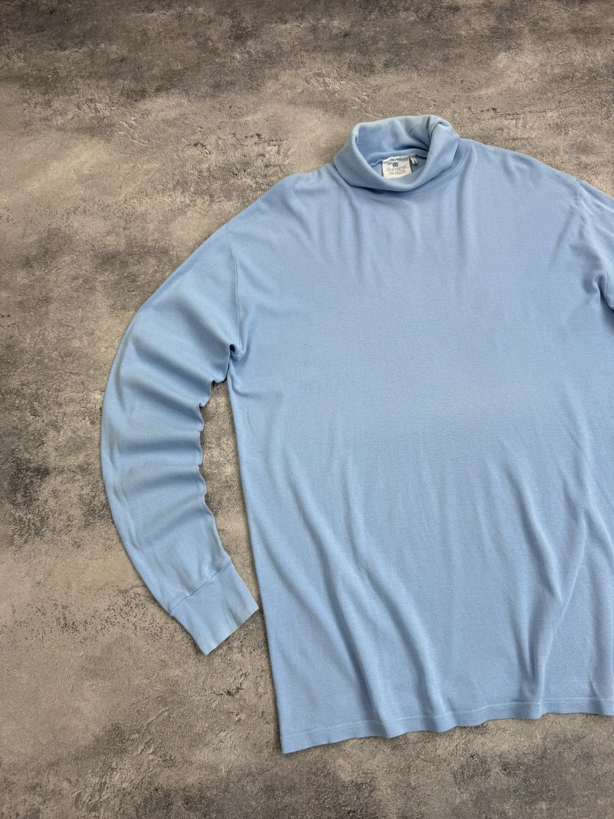 Sunspel Vintage Sunspel Blue Turtleneck Made In England Luxury Size US L / EU 52-54 / 3 - 6 Thumbnail