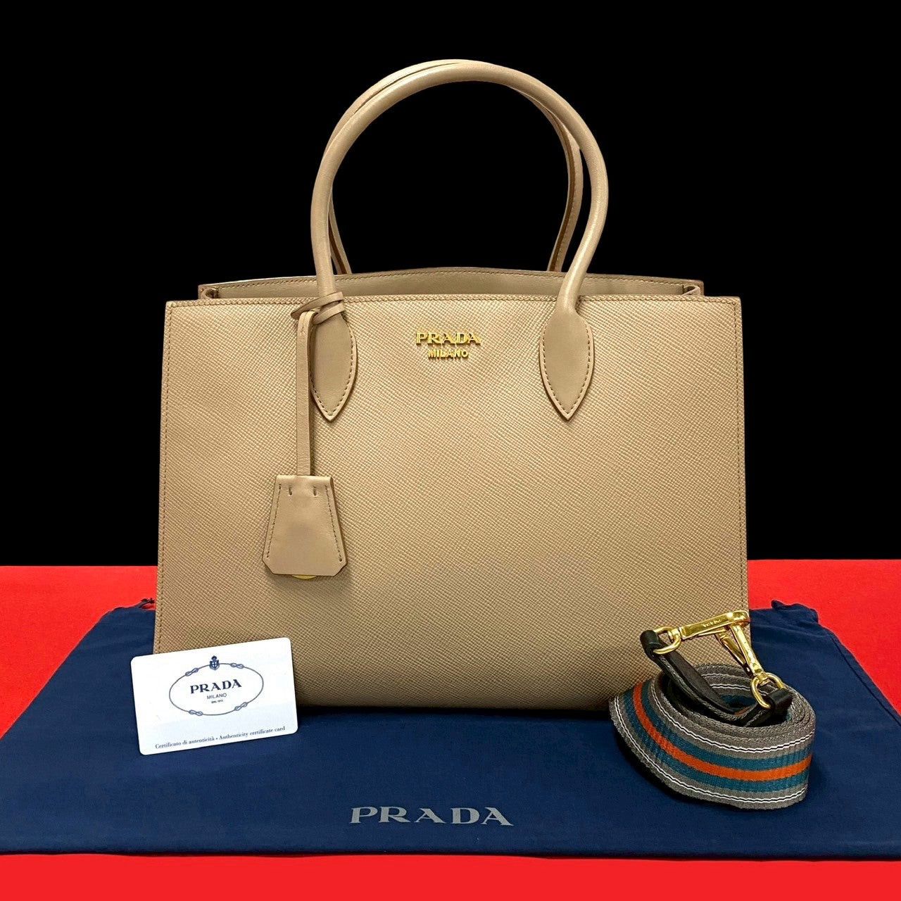 Prada Prada Shoulder Bag Neutrals Leather Size ONE SIZE - 1 Thumbnail