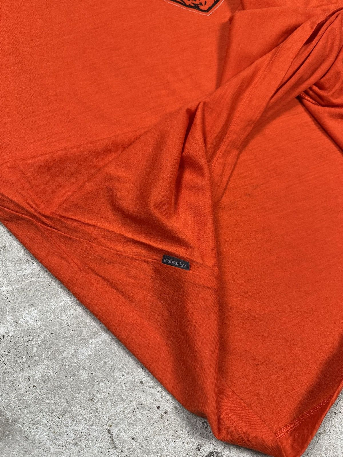 Icebreaker Icebreaker Merino Orange Print Logo Wool Tee Size US L / EU 52-54 / 3 - 7 Thumbnail
