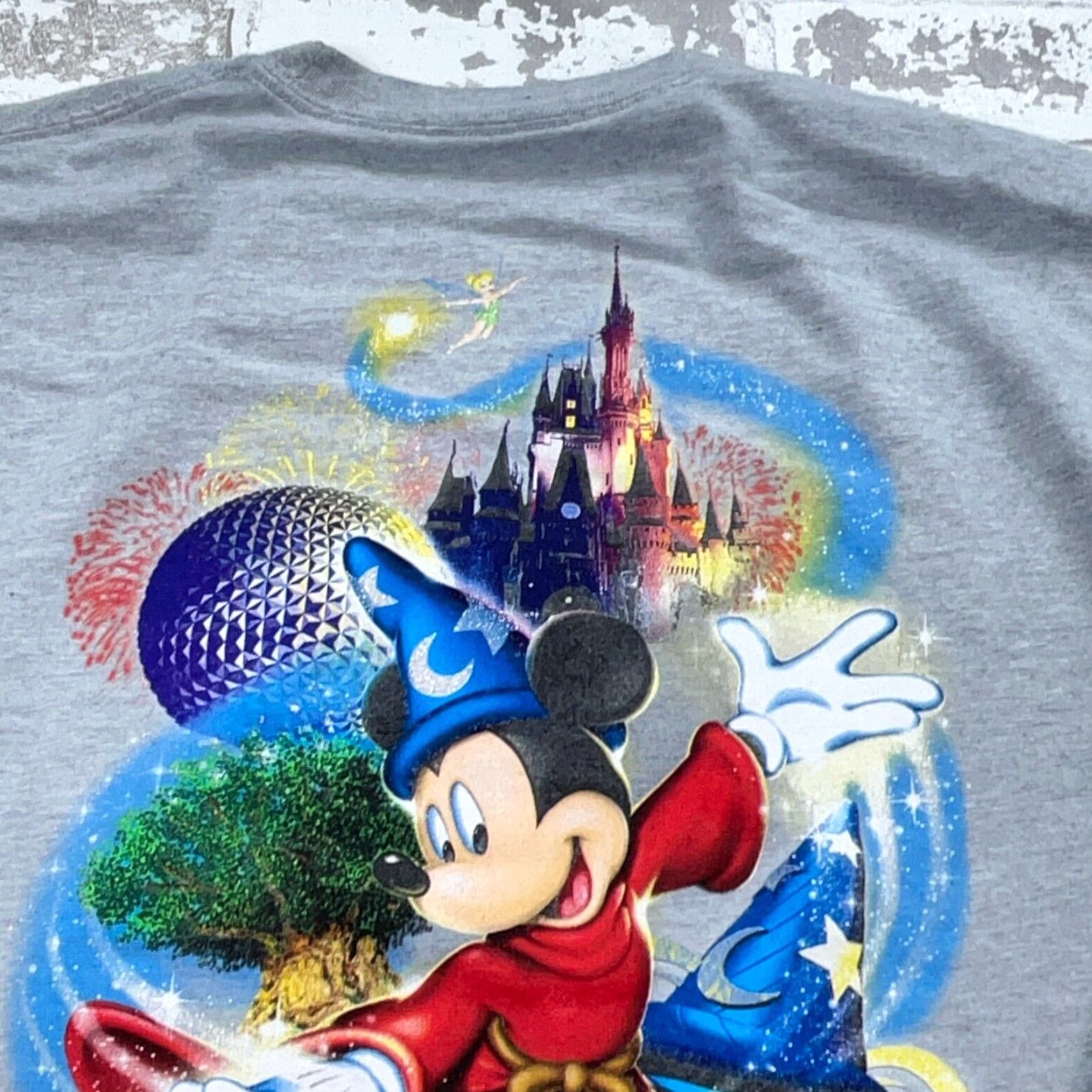 Disney Disney Shirt Men Large Gray Tee Mickey Fantasia Long Sleeve Retro Cartoon Promo Hip Hop Classic Disney Shirt Tee Long Sleeve Gray Large Men Mens Size US L / EU 52-54 / 3 - 3 Thumbnail