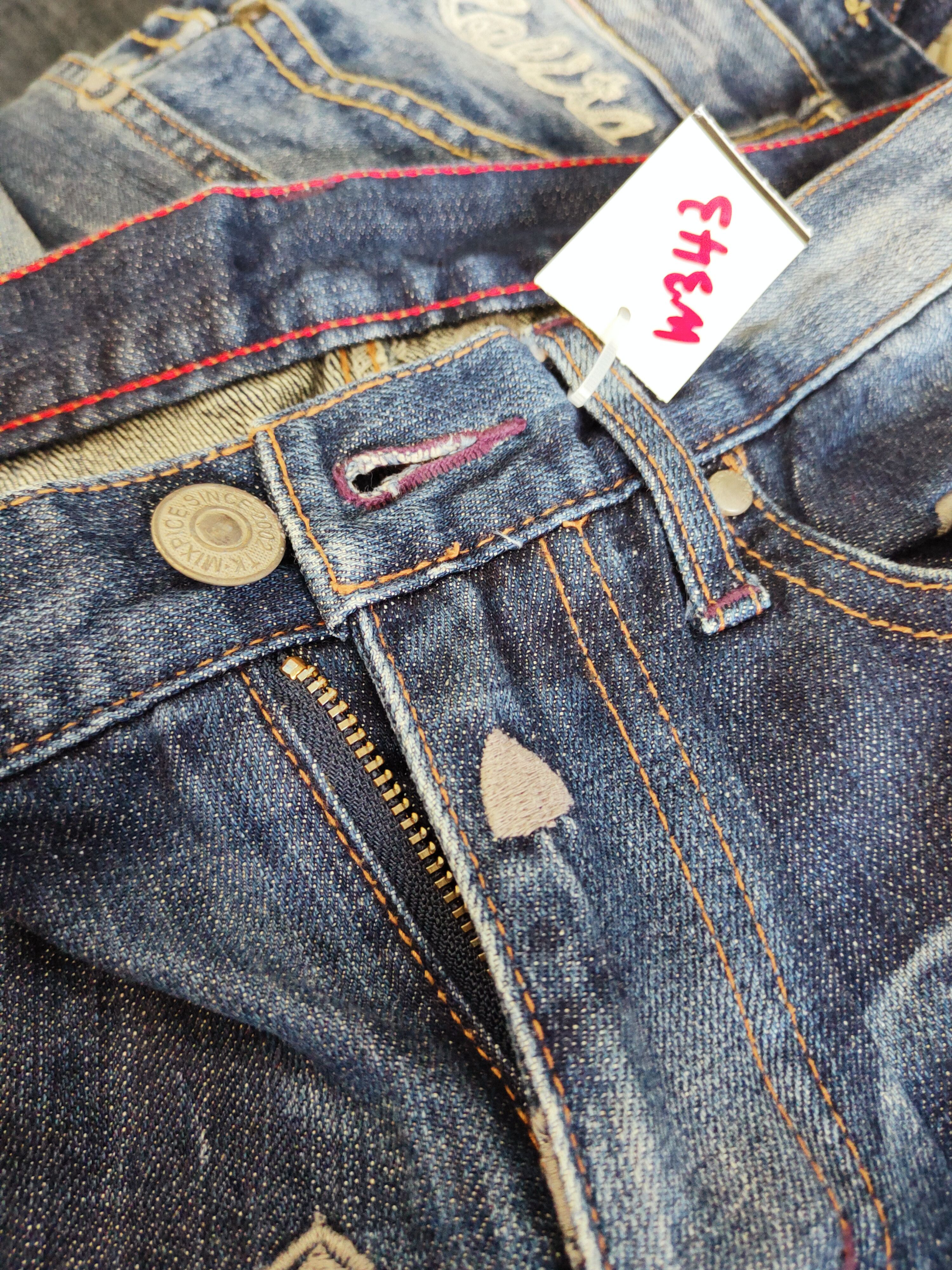 Takeo Kikuchi TK Mixpice Dark Blue Distressed Ripped Jeans #W343 Size US 30 / EU 46 - 16 Thumbnail