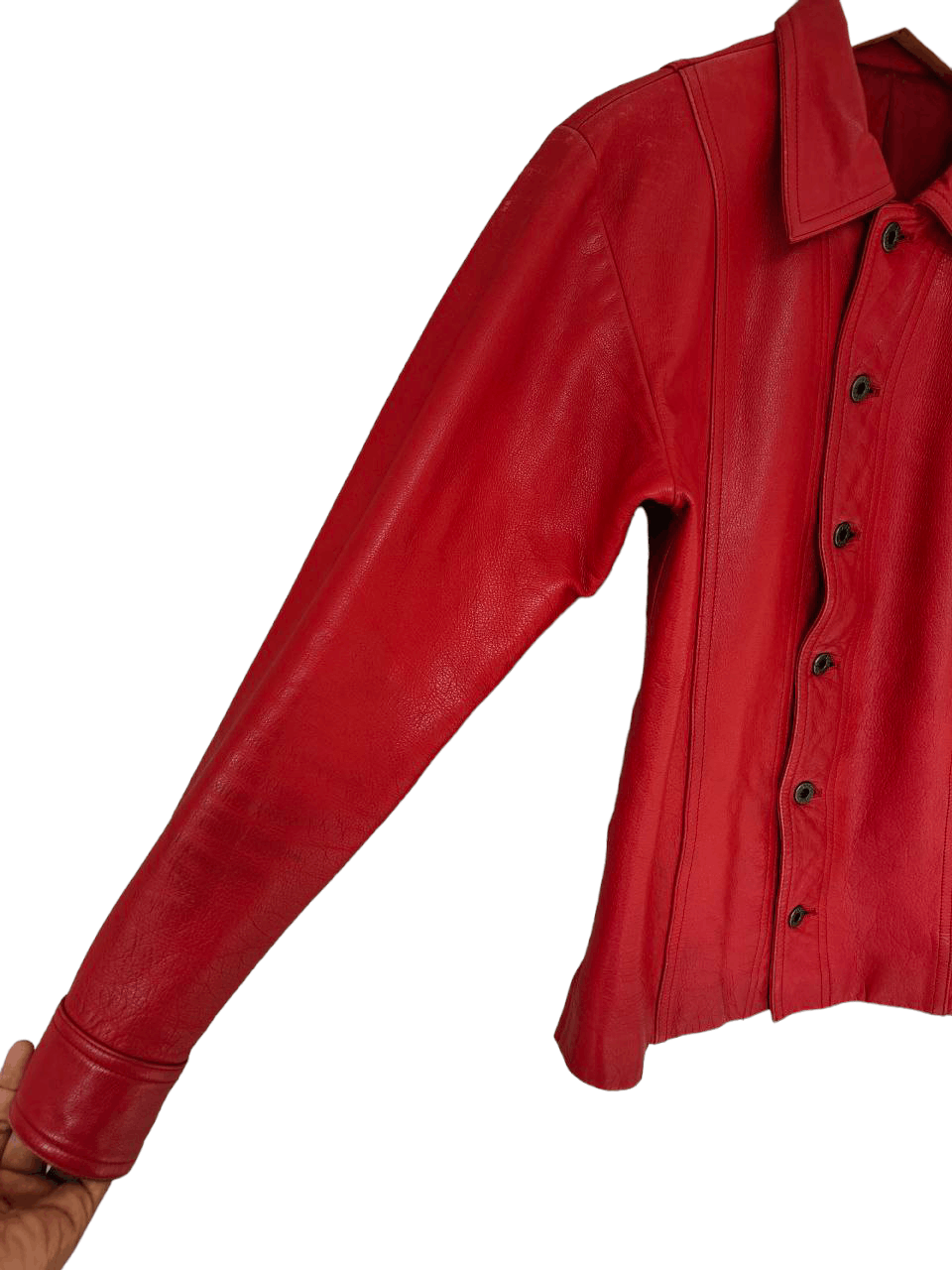 5351 POUR LES HOMMES Rare 5351 Pour Les Hommes Red Leather Jacket Size US S / EU 44-46 / 1 - 6 Thumbnail