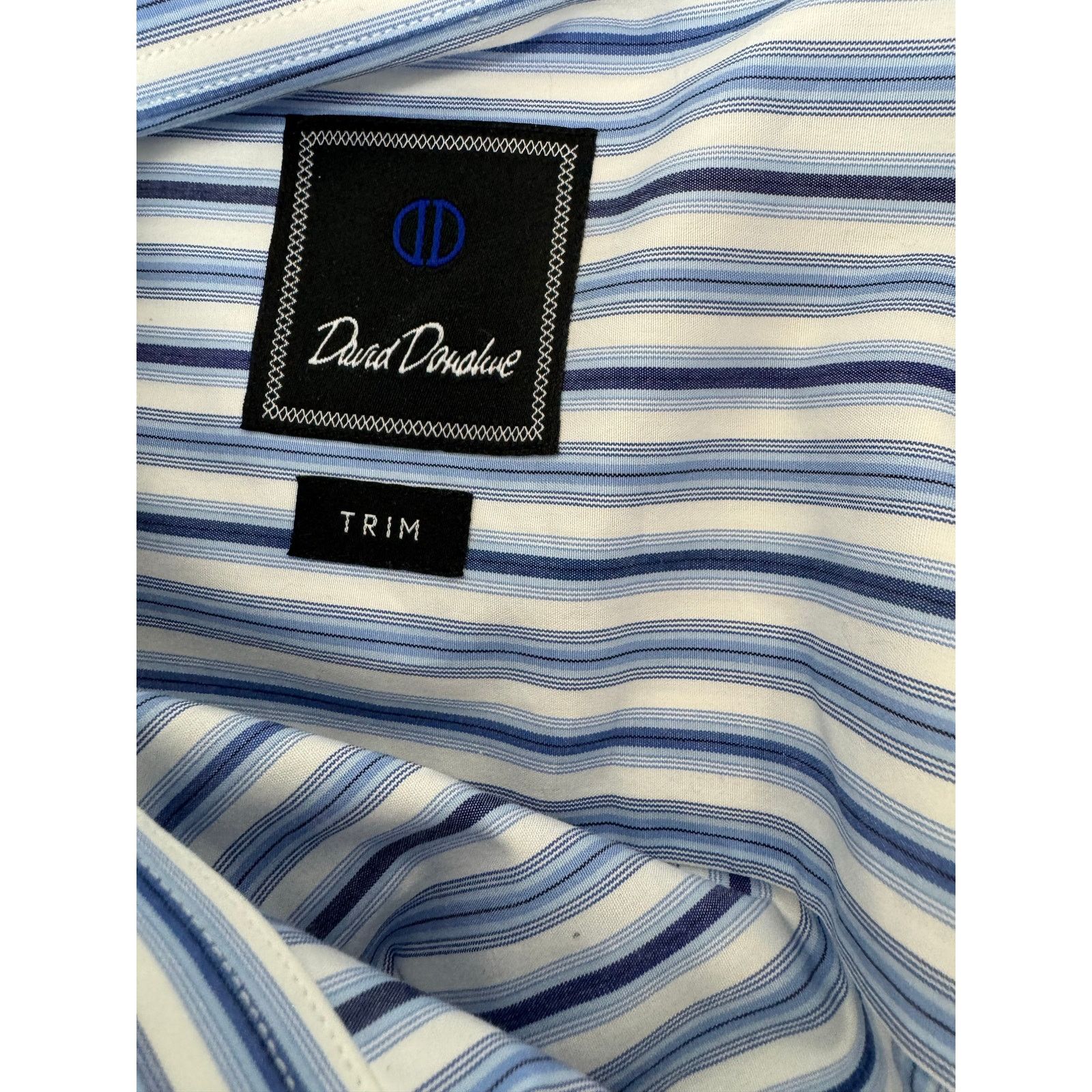 David Donahue David Donahue Dress Shirt Stripes Trim - Size 16 - 32 / 33 Size US M / EU 48-50 / 2 - 6 Thumbnail
