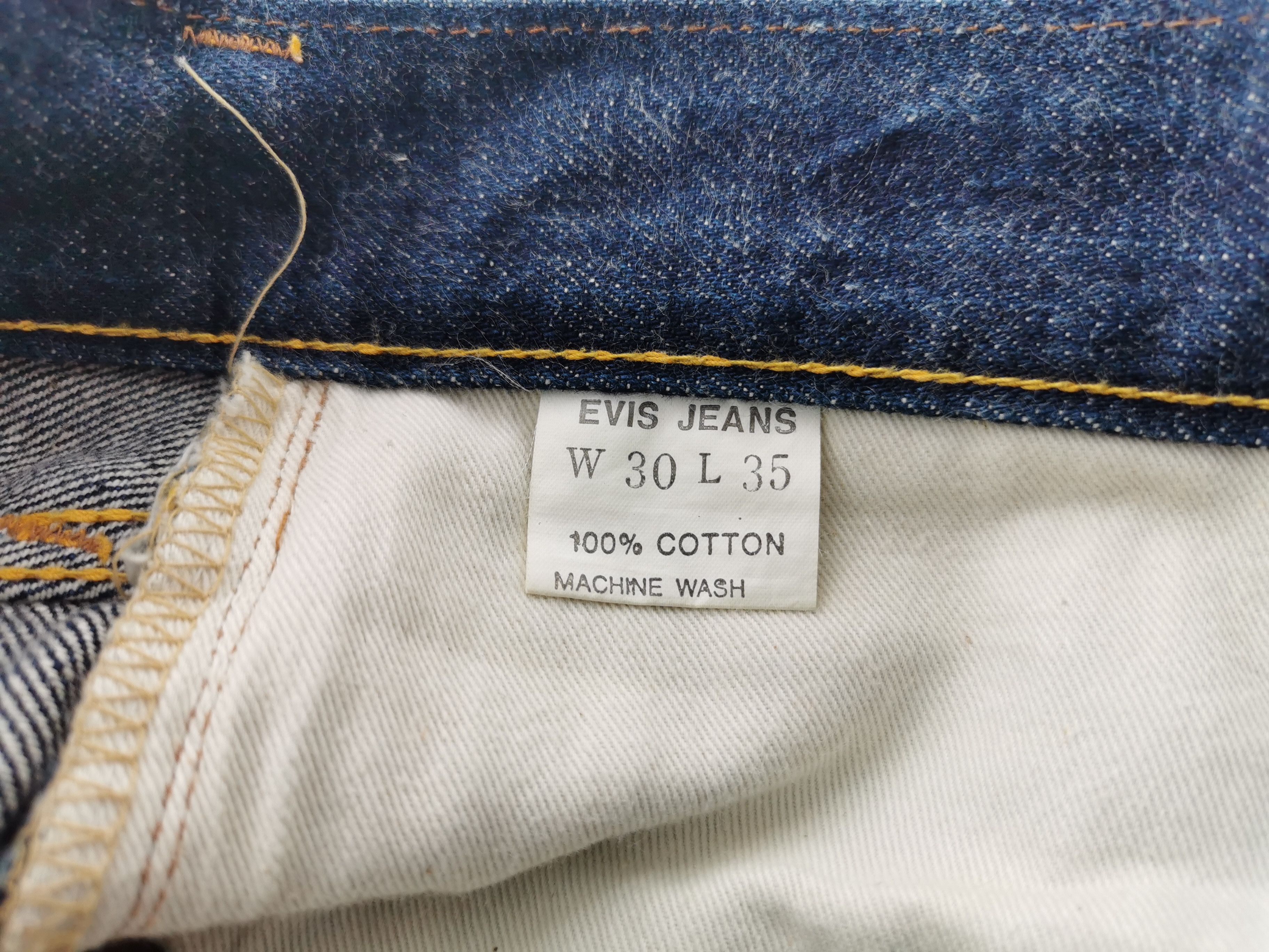 Japanese Brand Vintage 90s Evis Lot 2601 Selvedge Seagull Denim Size 29 Size US 29 - 8 Thumbnail