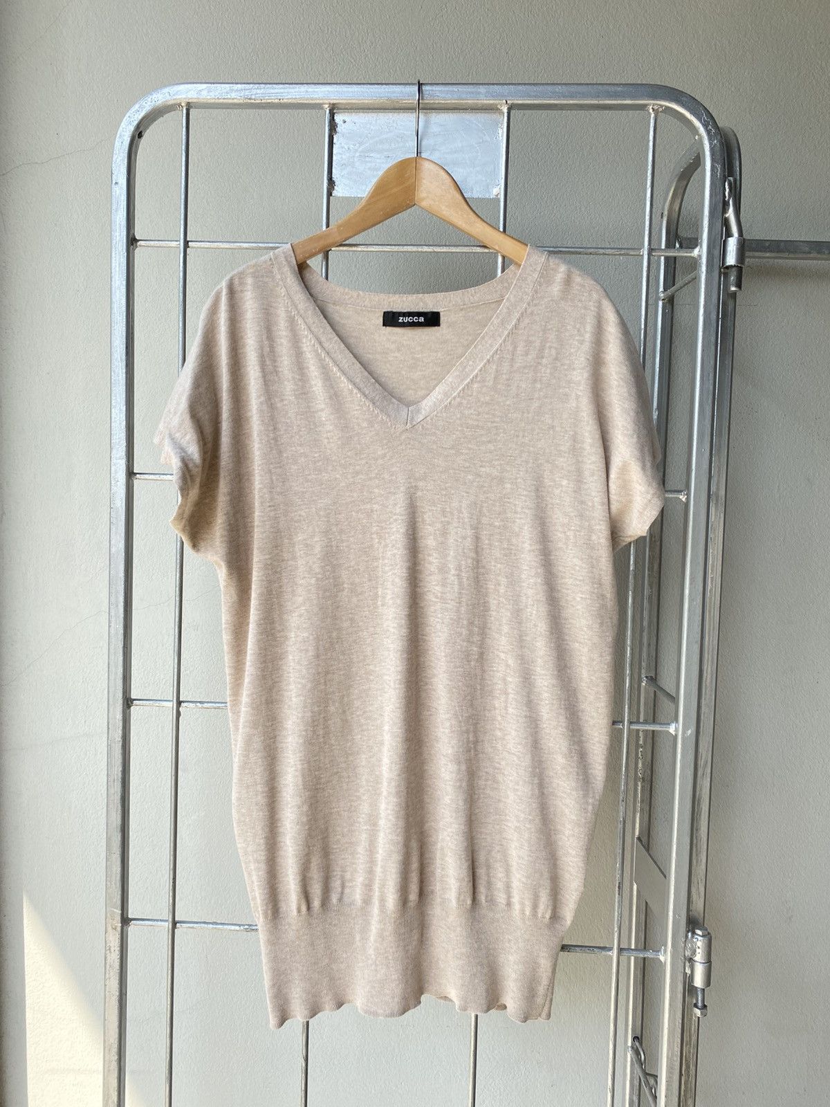 Zucca Zucca Brown V-neck T-shirt Size M / US 6-8 / IT 42-44 - 1 Thumbnail