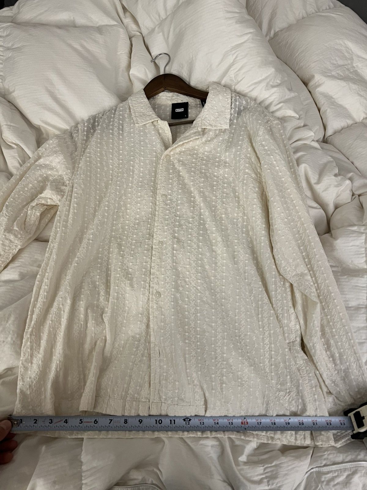 Kith kith white embroidered L/S thompson camp collar shirt Size US L / EU 52-54 / 3 - 11 Thumbnail